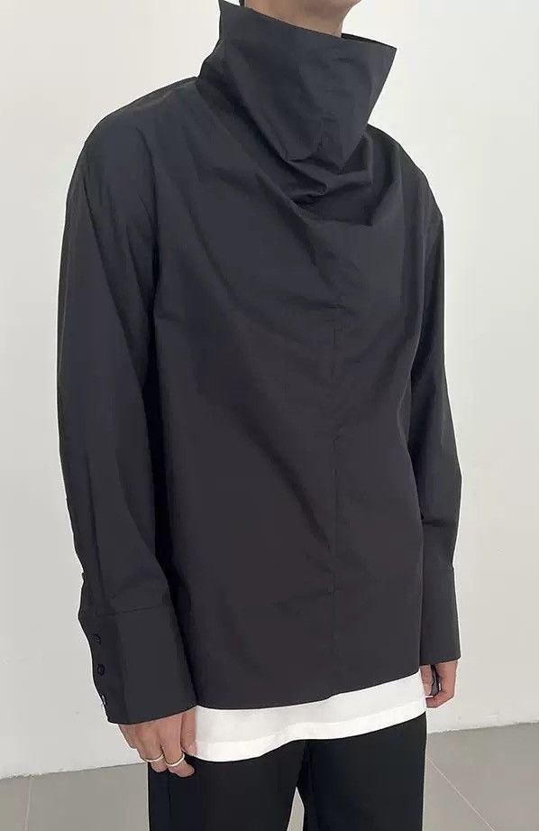 Japanese Brand × Vintage Outdoor cleanfit retro high neck long sleeve shirt Size US XL / EU 56 / 4 - 1 Thumbnail
