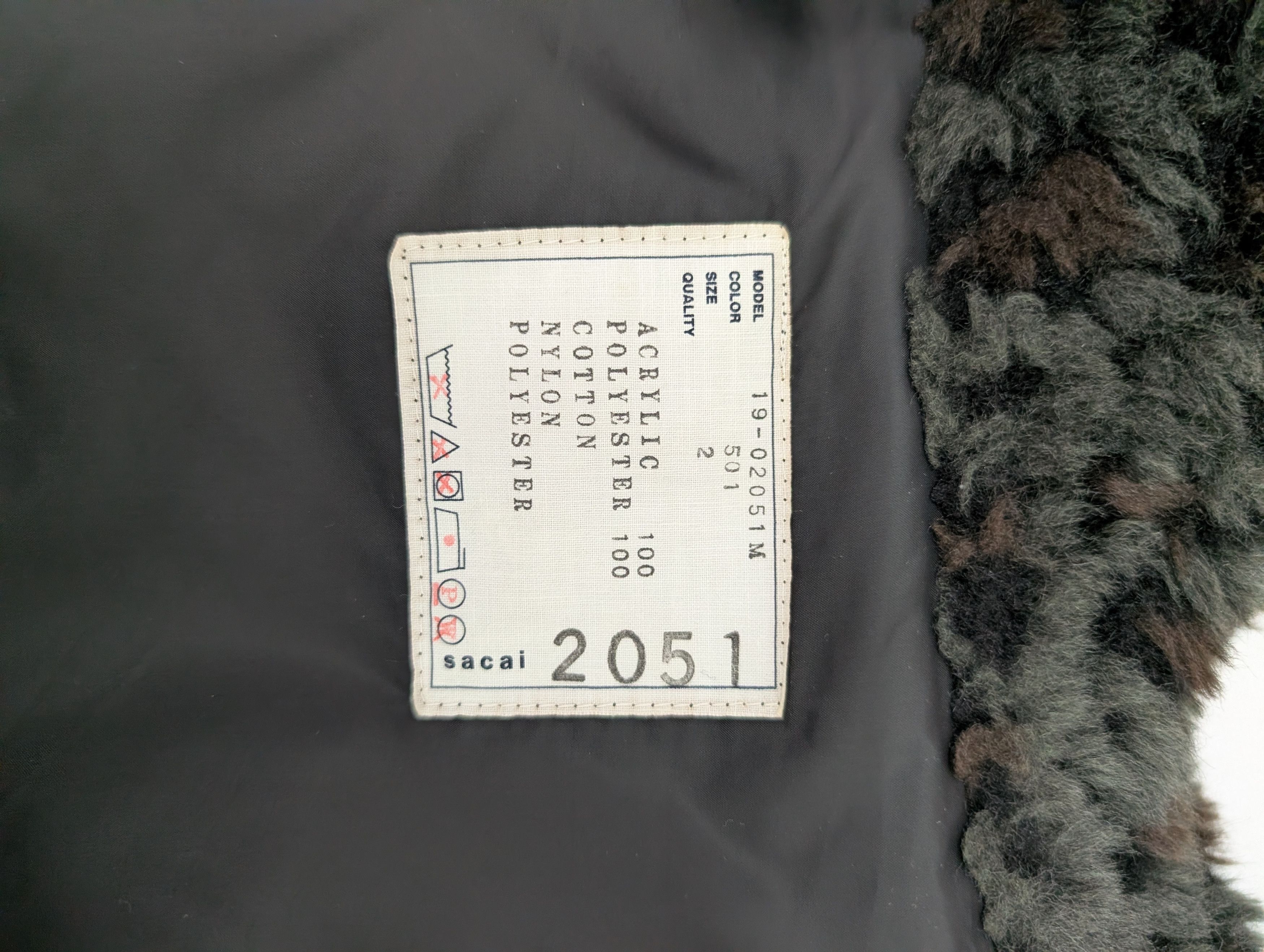 Sacai Sacai Black Jacket with Dark Vest and Corduroy Sleeves Size M / US 6-8 / IT 42-44 - 7 Thumbnail