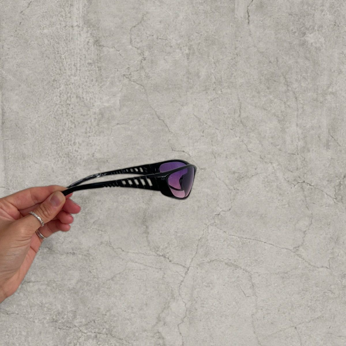 Japanese Brand Insane UV400 sunglasses, purple with black lense. One size. Size ONE SIZE - 3 Thumbnail