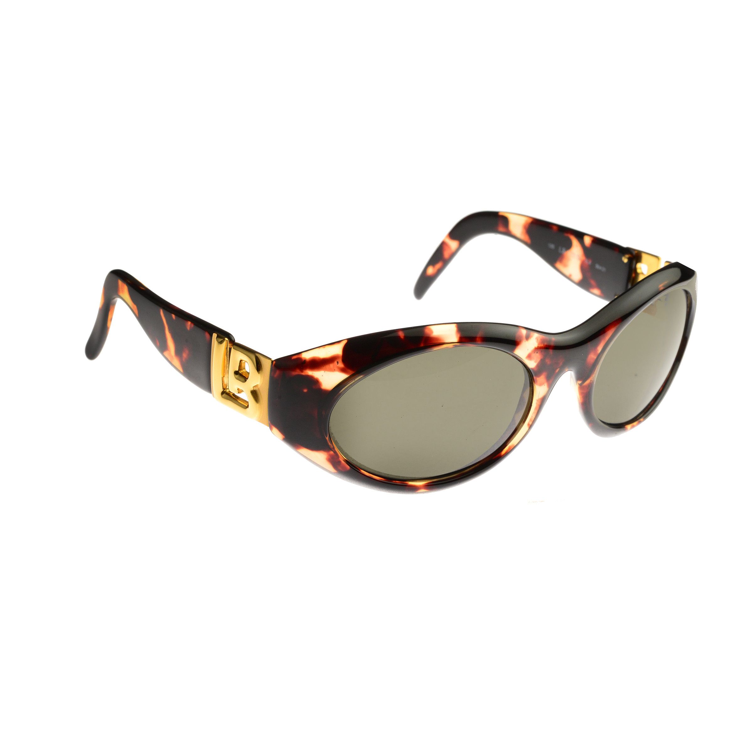 Laura Biagiotti Laura Biagiotti 90s Dark Cheetah Big Logo Sunglasses Size ONE SIZE - 1 Thumbnail