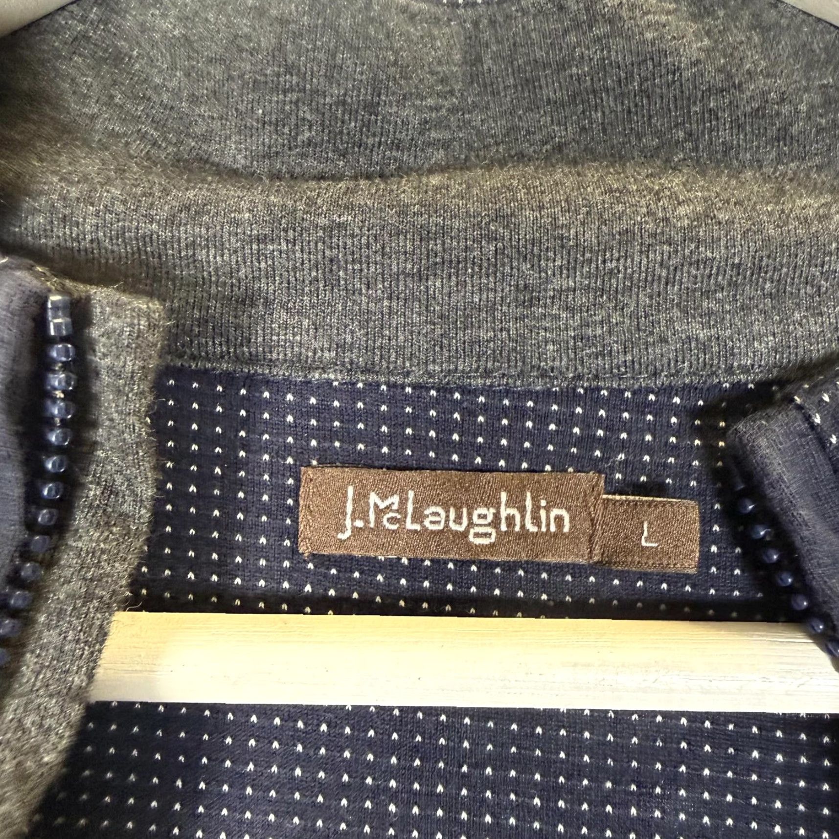 J.McLaughlin J. Mclaughlin Men Jacket L Blue 1/4 Zip Pullover Pima Cotton Pullover Jacket Blue Mens Large Size US L / EU 52-54 / 3 - 2 Thumbnail