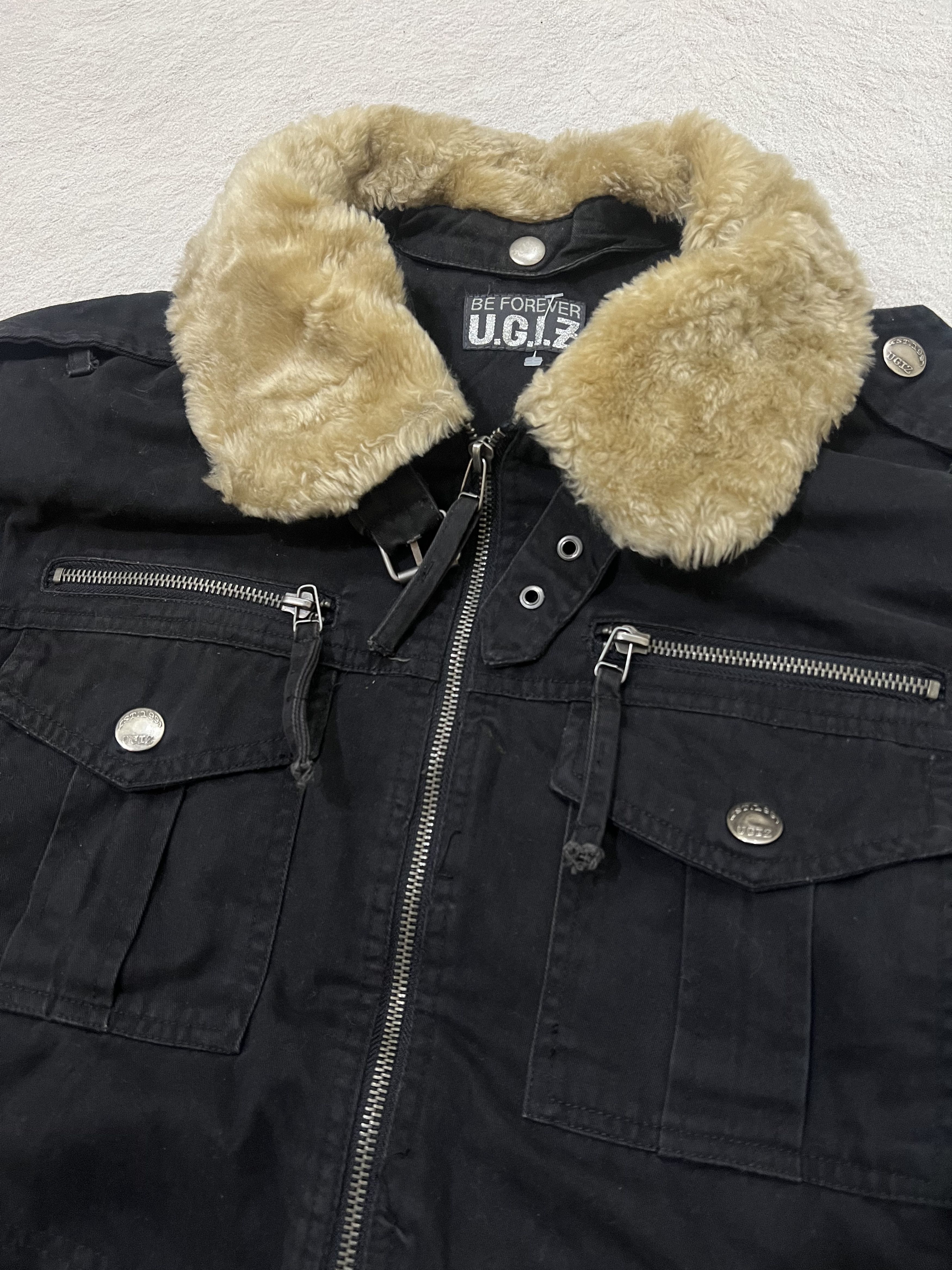 Japanese Brand 2000s Ugiz Hysteric Fur Work Biker y2k Lgb Ifsixwasnine Size US M / EU 48-50 / 2 - 2 Thumbnail