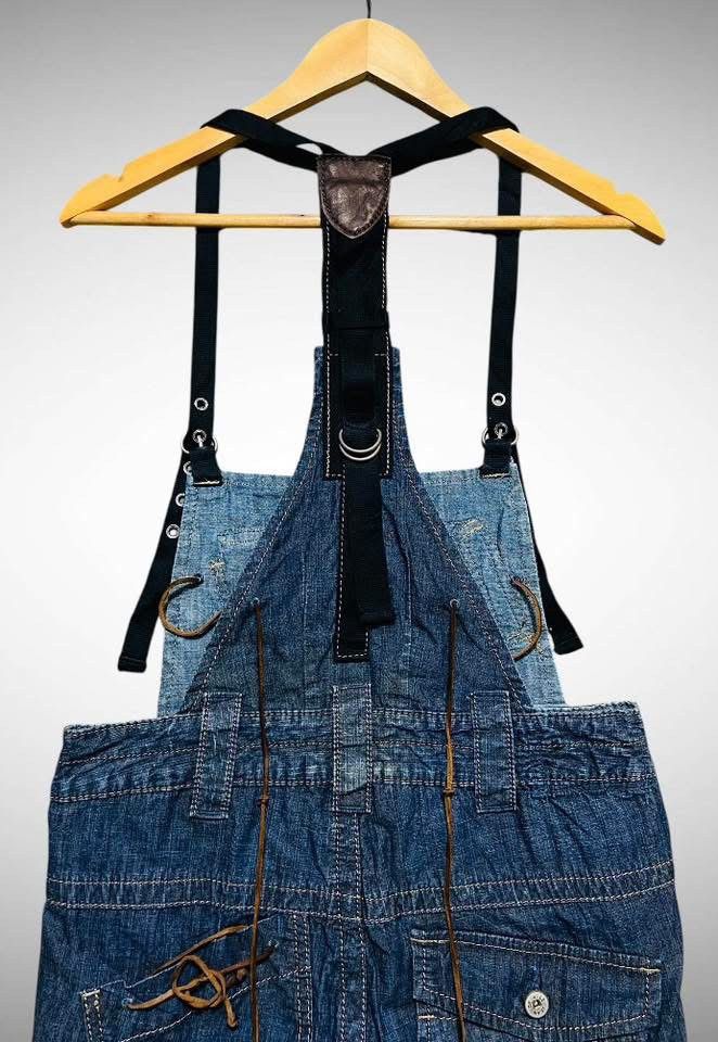 Marithe + Francois Girbaud 🔥MFG BLUE DENIM JUMPSUITS OVERALL PANT W32 Size US 32 / EU 48 - 7 Thumbnail