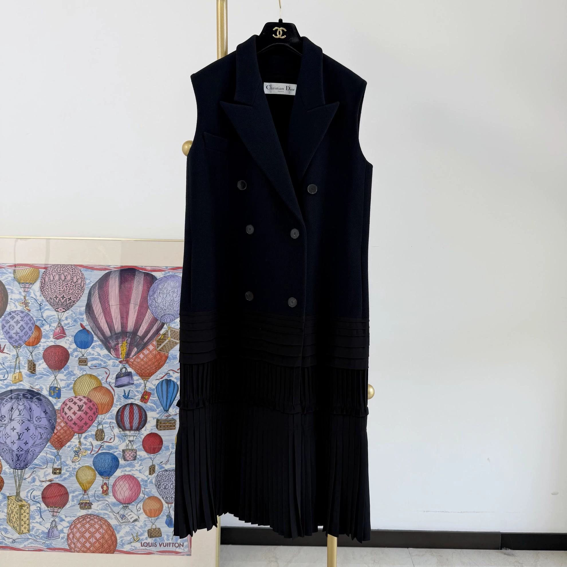 Dior Christian Dior navy long sleeveless dress F34 2806 Size XS / US 0-2 / IT 36-38 - 1 Thumbnail
