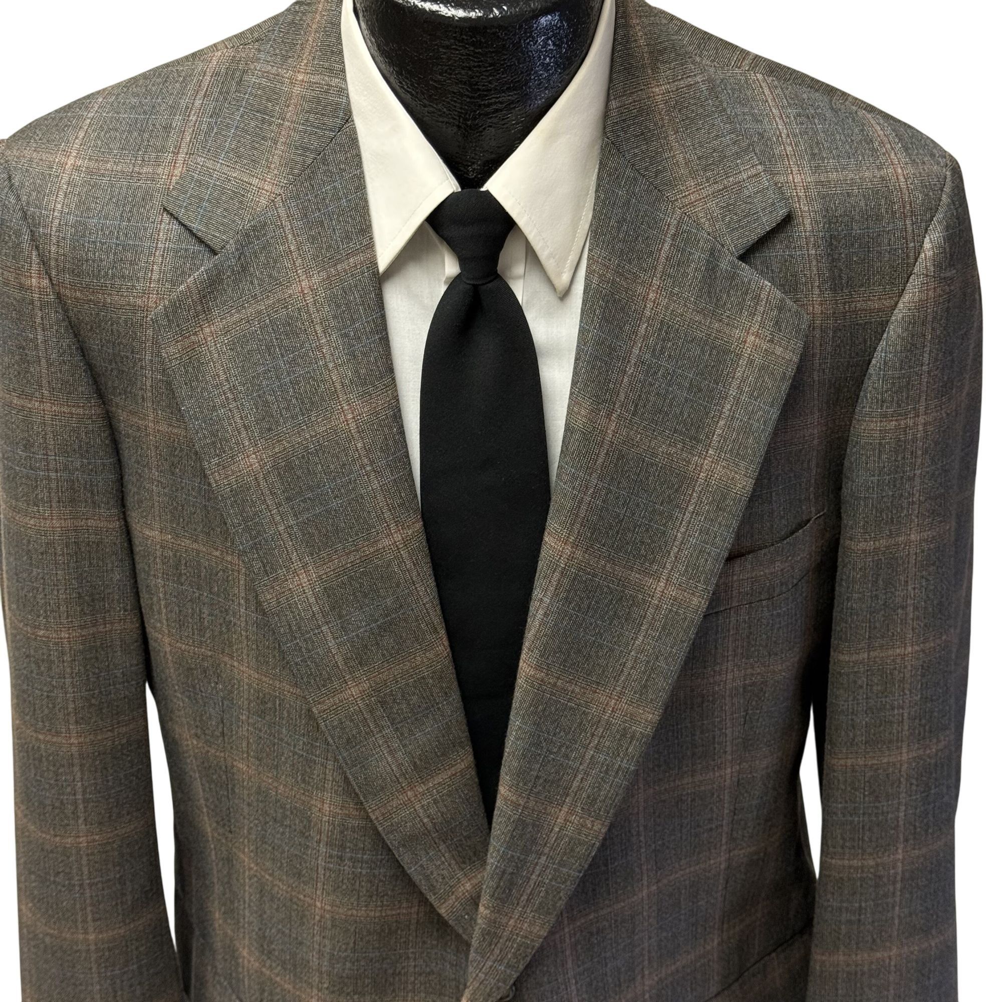 Hart Schaffner Marx Vtg Hart Schaffner & Marx Silver Trumpeter Mod Sport Coat Size 42L - 2 Thumbnail