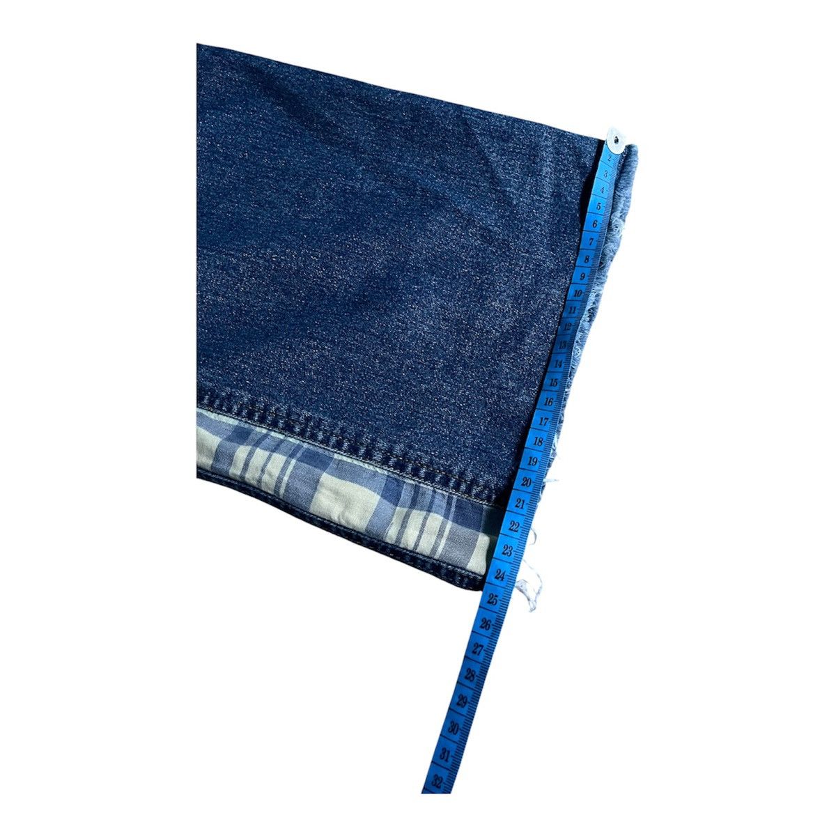 Yasuyuki Ishii Japanesse Nadam Plaid Panel Flare Denim Jeans Size US 32 / EU 48 - 12 Thumbnail