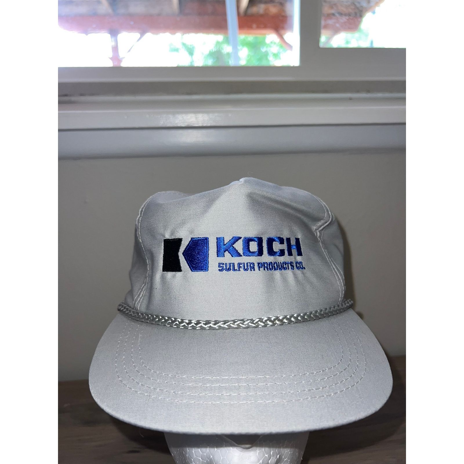 Vintage Vintage Koch Sulfur Products Gray Blue Roper Hat Headwear OS Size ONE SIZE - 1 Thumbnail