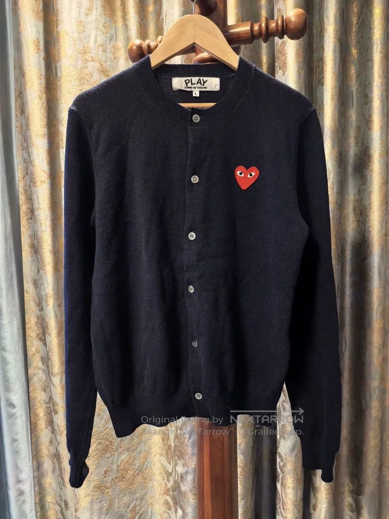 Comme des Garcons Comme Des Garcons Navy blue cardigan Size L / US 10 / IT 46 - 1 Thumbnail