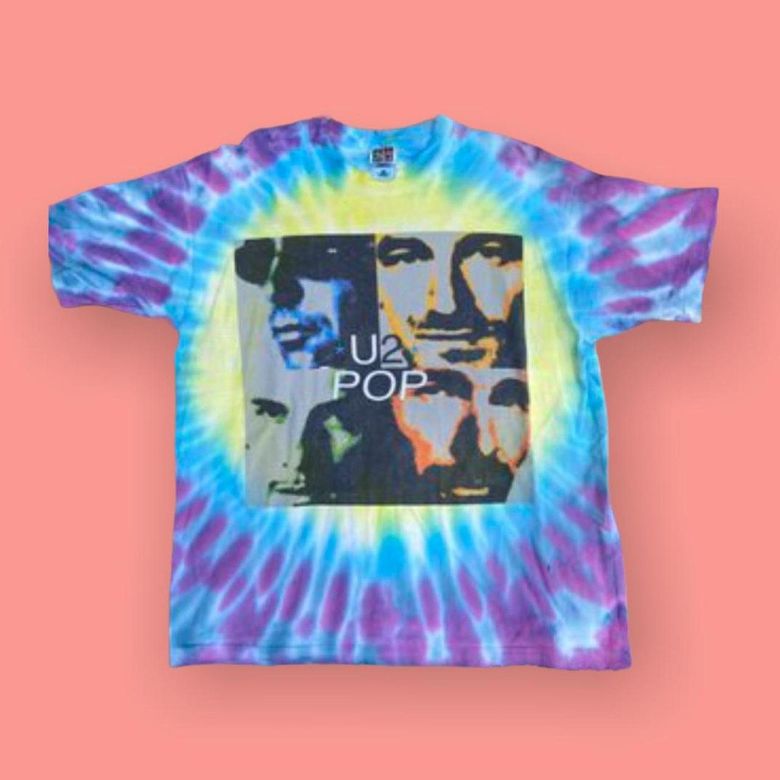 Fruit Of The Loom Vintage 90s u2 tee shirt tie dye 1997 xl Size US XL / EU 56 / 4 - 1 Thumbnail