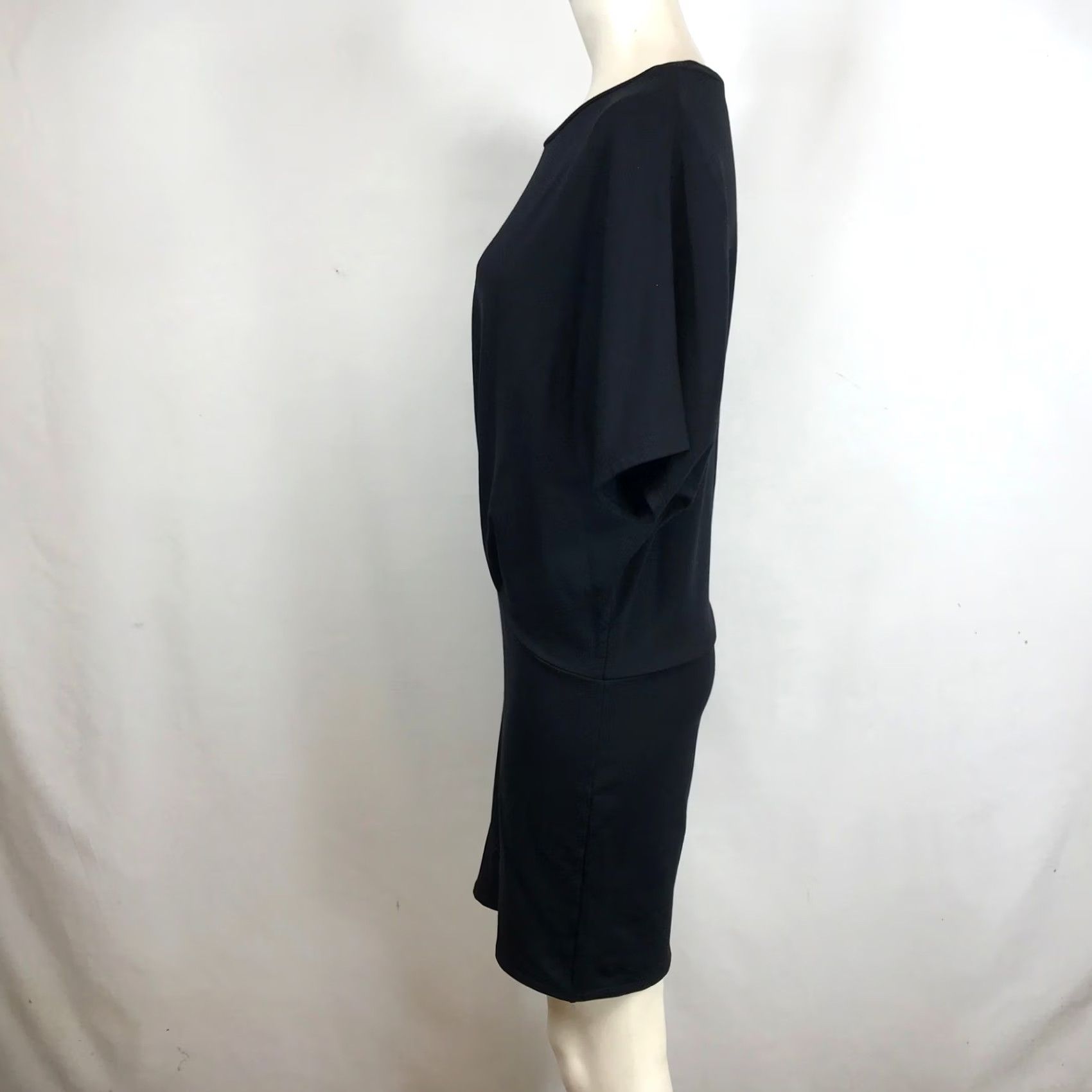 Athleta Athleta Dress Shirt Womens Black Short Sleeve Draped Pleated Front Blouson Crew Neck Size S Size 28" / US 6 / IT 42 - 6 Thumbnail