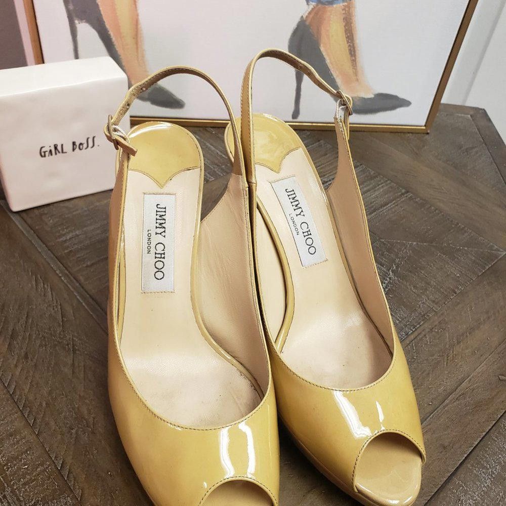 Jimmy Choo Patent Leather Jimmy Choo Slingback Size US 9 / IT 39 - 2 Thumbnail