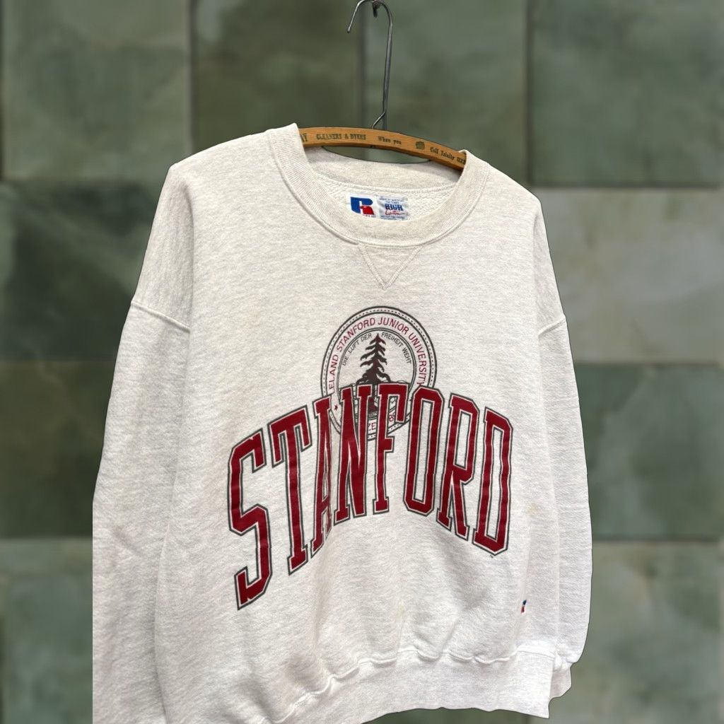 Russell Athletic VINTAGE Russell Athletic Stanford University Gray Sweatshirt L Mens 90s Pullover Size US L / EU 52-54 / 3 - 1 Thumbnail