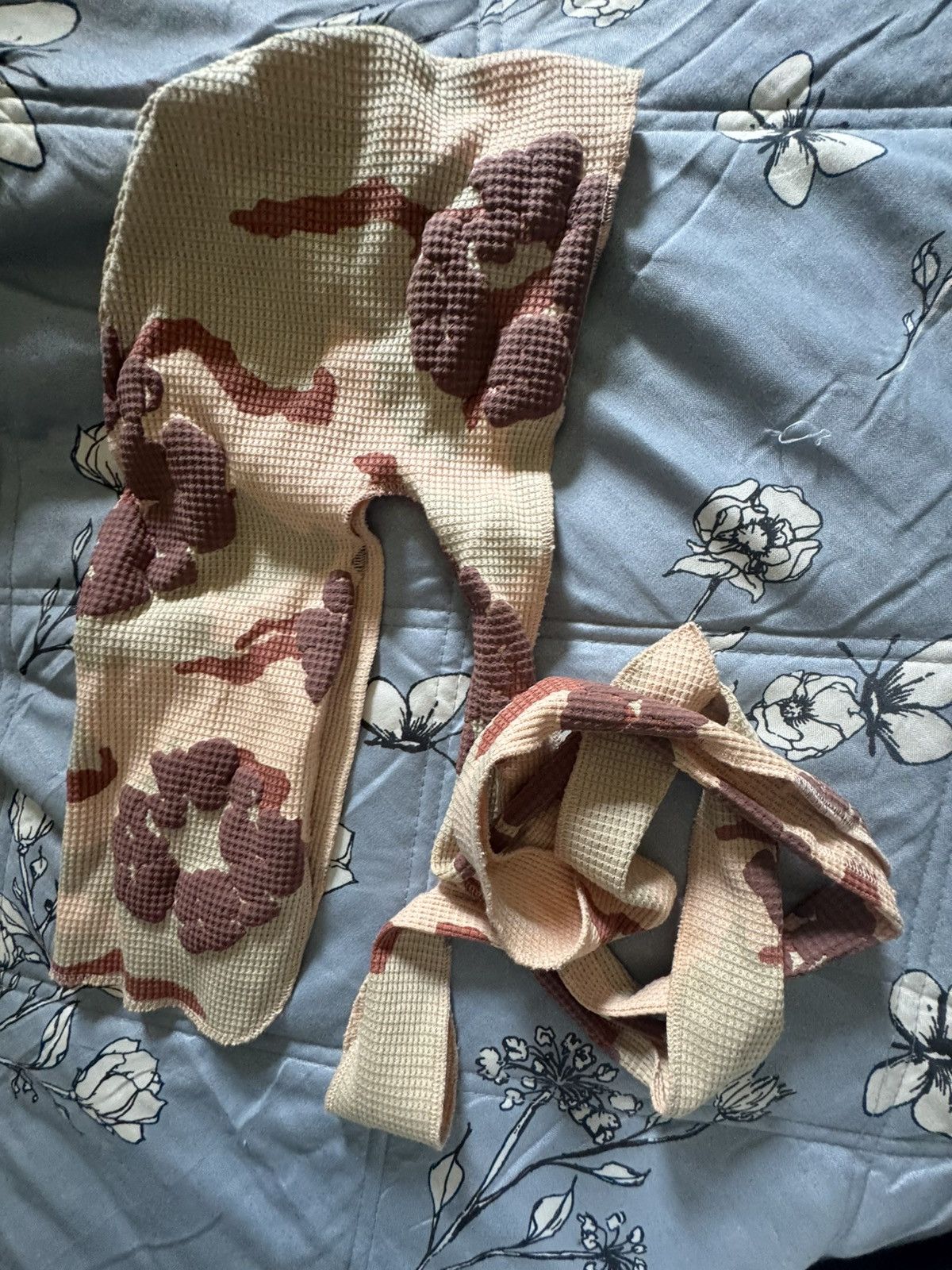 DENIM TEARS Tan Camo Cotton Wreath Durag Size ONE SIZE - 5 Thumbnail