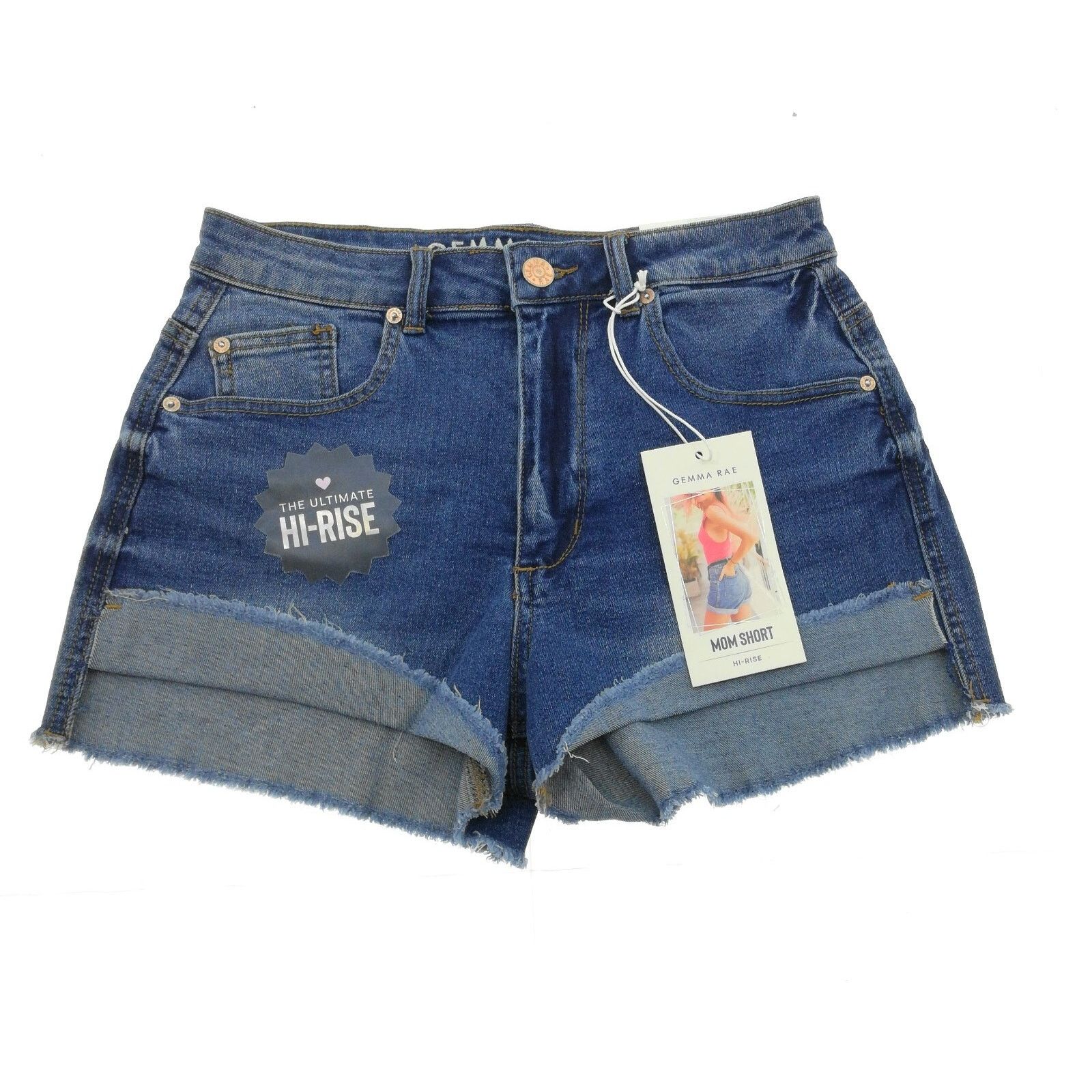 Other Gemma Rae High Rise Mom Frayed Hem Jean Shorts Size 5/27 Size 27" / US 4 / IT 40 - 1 Thumbnail