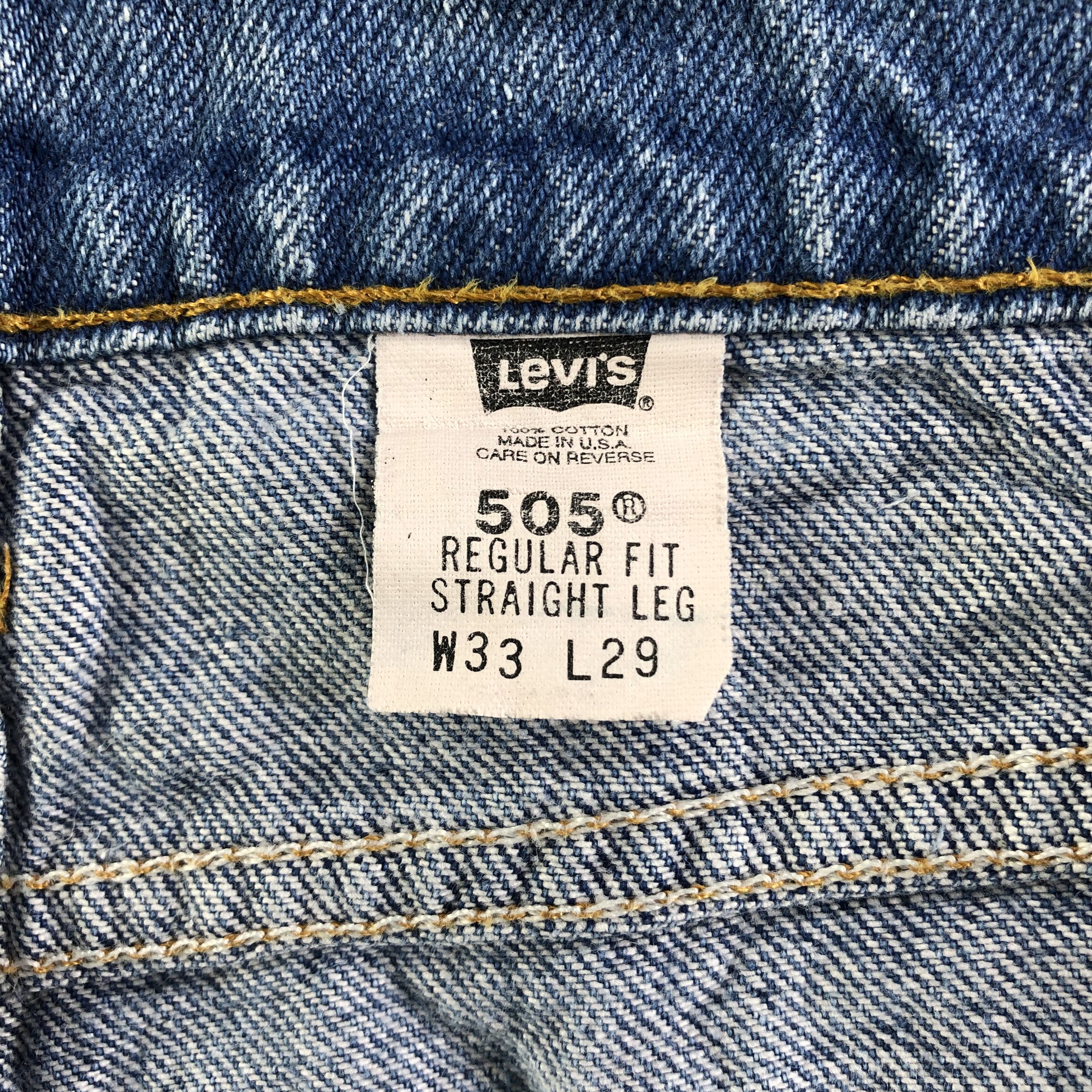Levi's Vintage 90s Orange Tab Levis 505 Jeans-J3156 Size US 33 - 9 Thumbnail
