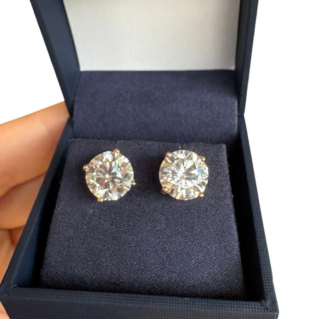Other 6 Carat Total Lab Grown Diamond Stud Earrings 14k Gold VVS2 Size ONE SIZE - 2 Thumbnail