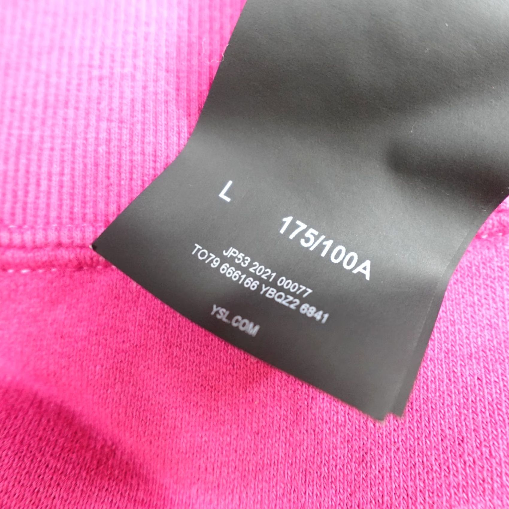 Yves Saint Laurent Nike Yves Saint Laurent Mens Sweater Large Pink Purple Hoodie Spellout Made in Italy Size US L / EU 52-54 / 3 - 5 Thumbnail