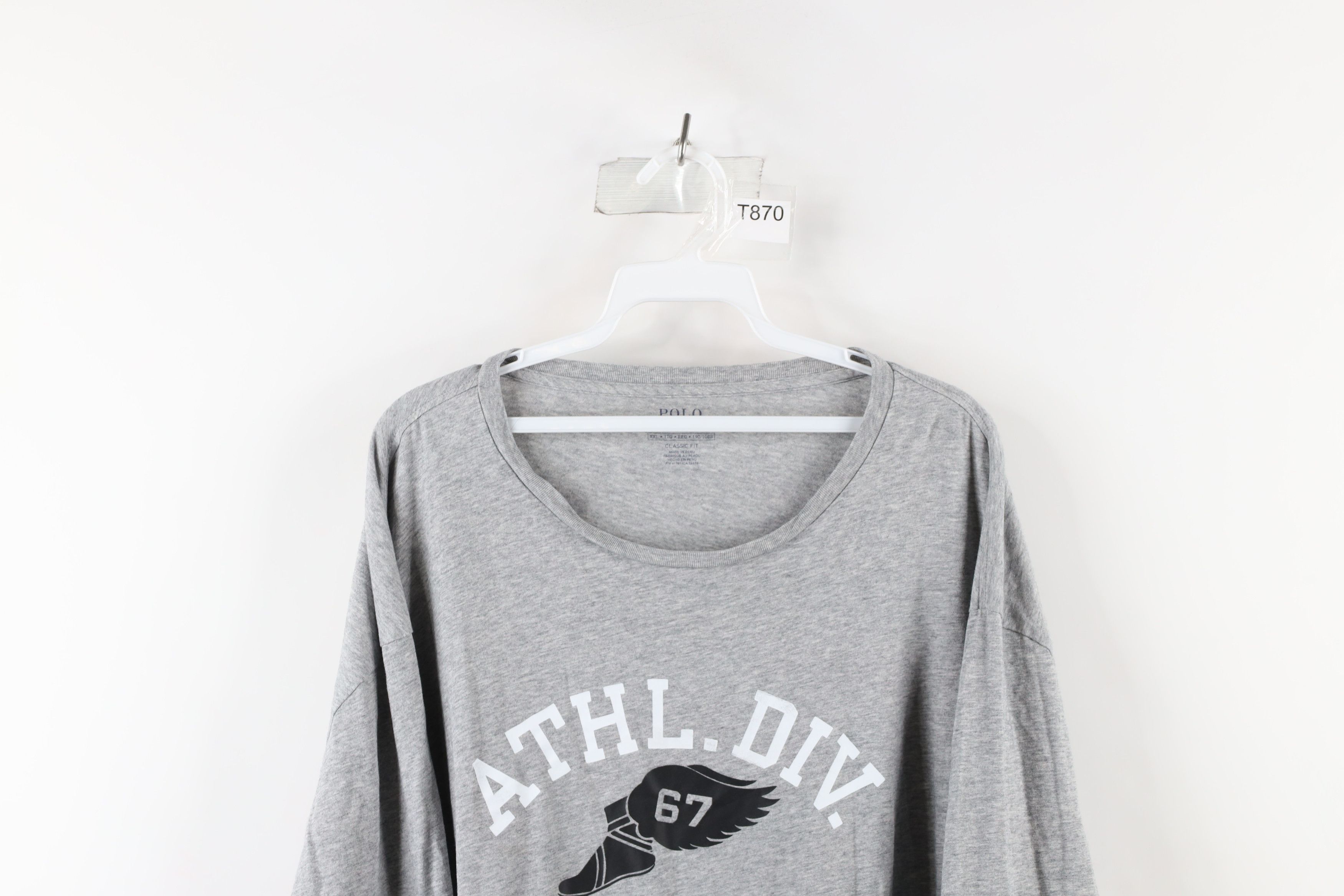Ralph Lauren Vintage Ralph Lauren Winged Track Shoe Long Sleeve T-Shirt Size US XXL / EU 58 / 5 - 2 Thumbnail