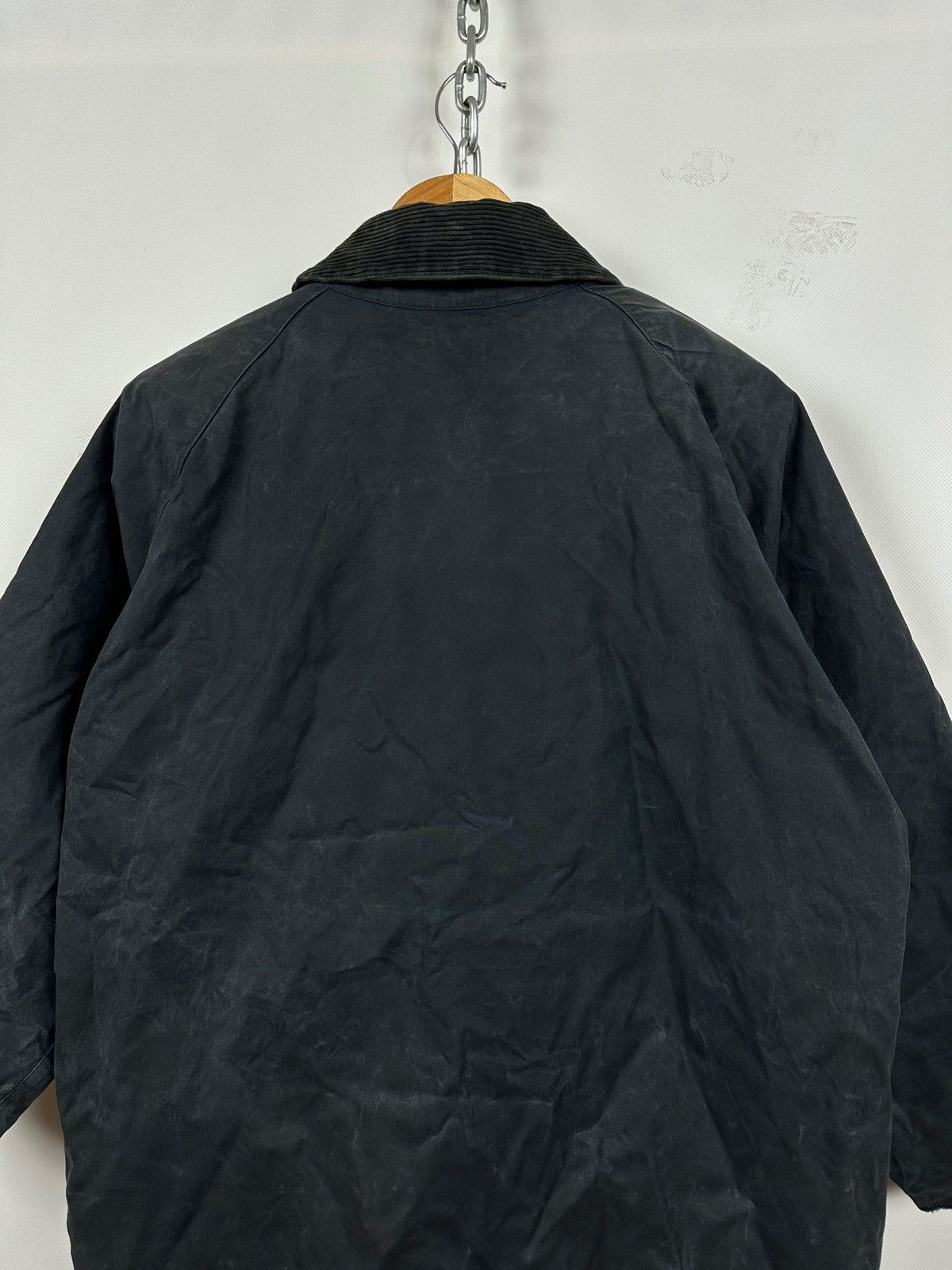 Barbour Vintage Barbour Beaufort Navy Waxed Jacket/Warm Pile Lining Size US L / EU 52-54 / 3 - 20 Thumbnail