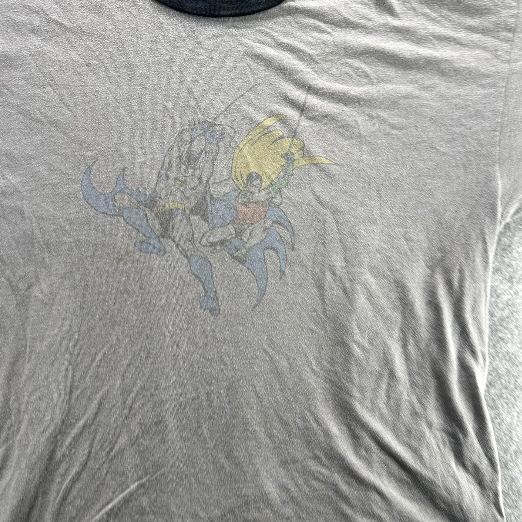 Vintage VINTAGE Batman & Robin Shirt Mens XL Gray Ringer 00s Graphic Print DC Comics Made in USA Mens Size US XL / EU 56 / 4 - 4 Thumbnail