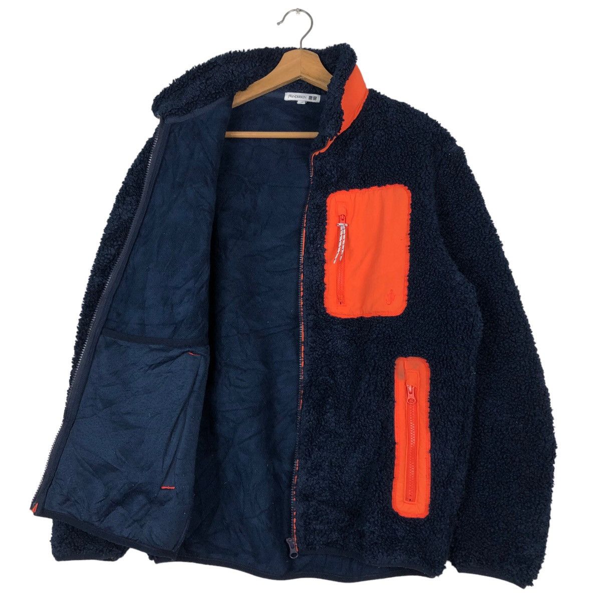 Japanese Brand 🔥Vintage Dip Pile Fleece Jacket J.W.Anderson Uniqlo Japan Size US L / EU 52-54 / 3 - 11 Thumbnail