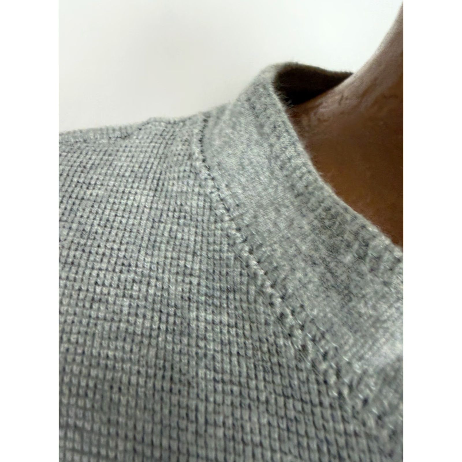 Vintage VINTAGE 90s Waffle-Knit Shirt Men Medium Heather Gray Cotton T-Shirt Outdoor Grunge Hipster 90s Mens Middle Age? Size US M / EU 48-50 / 2 - 3 Thumbnail