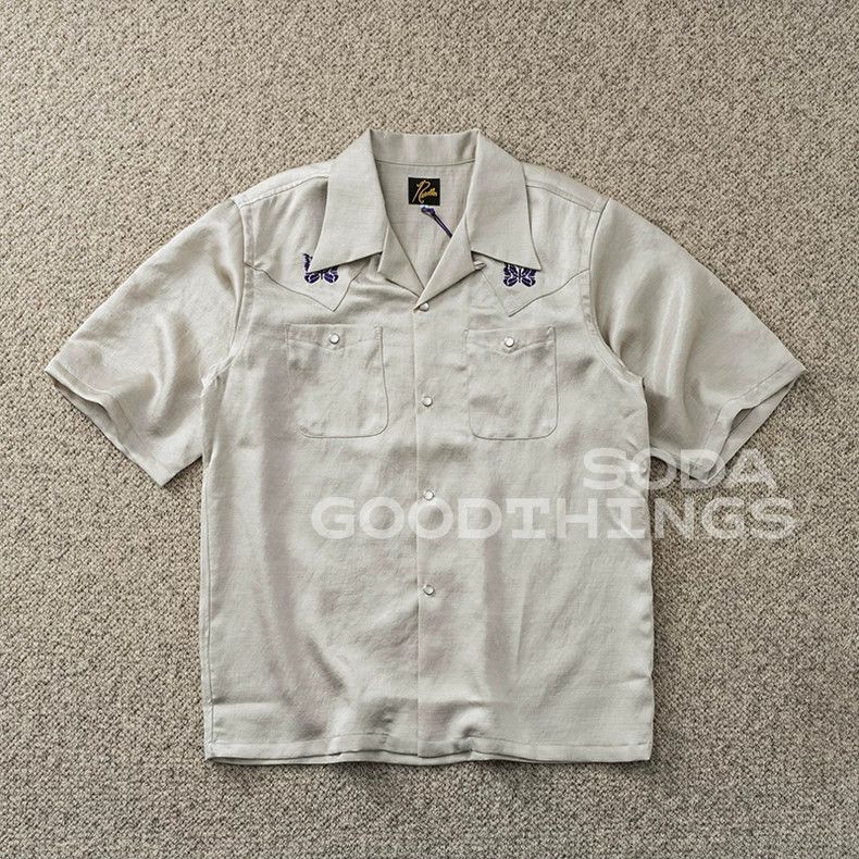 Needles NEEDLES Beige Short Sleeve Shirt S - dmc Size US S / EU 44-46 / 1 - 1 Thumbnail