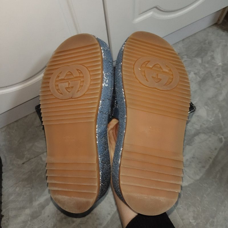 Gucci Gucci Blue and Brown Platform Slides - Size US 5 / EU 37 - 4 Thumbnail