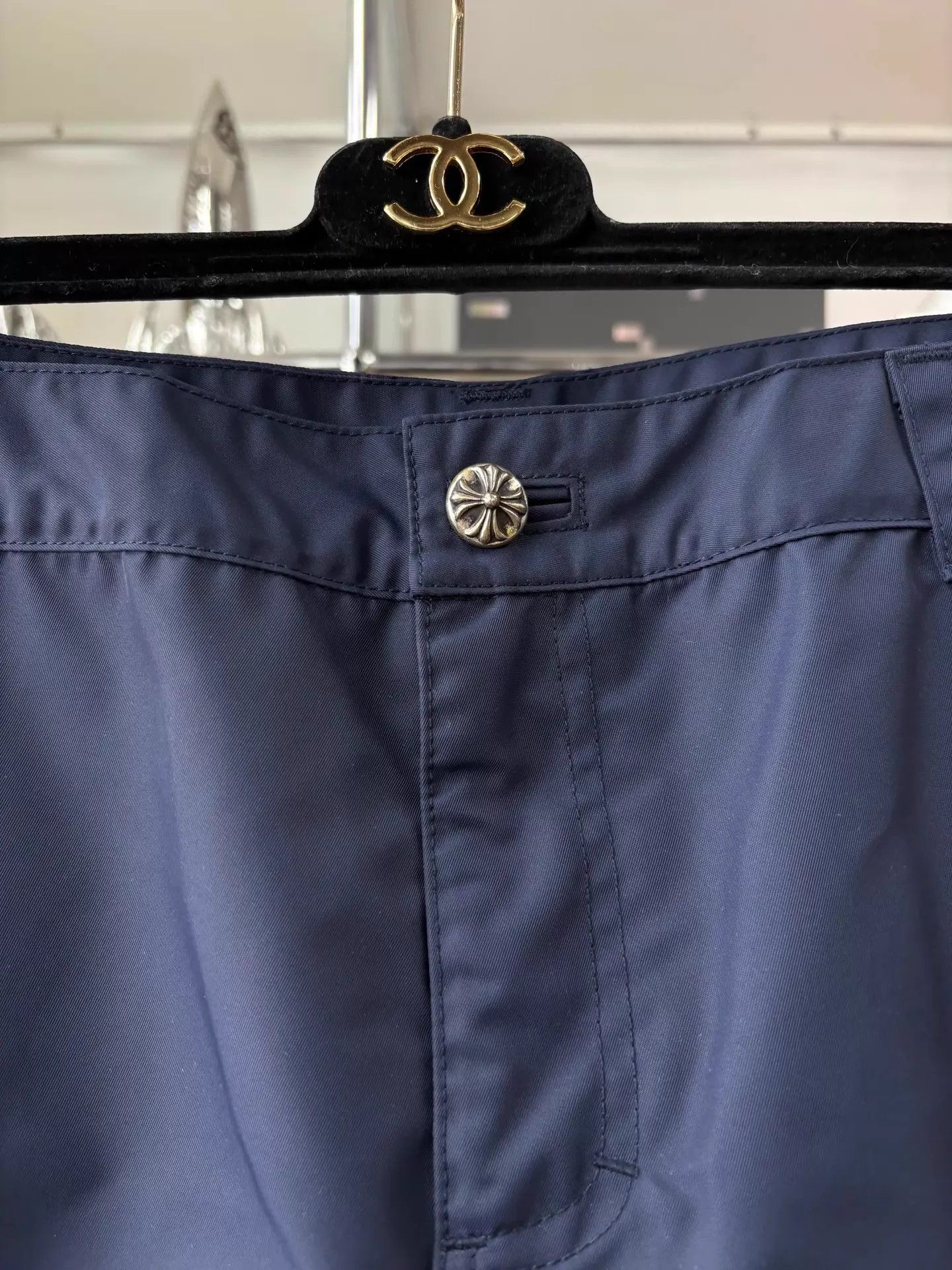 Chrome Hearts Chrome Hearts Navy & Lemon Yellow Cross Patch Skirt 26 Size 26" / US 2 / IT 38 - 6 Thumbnail