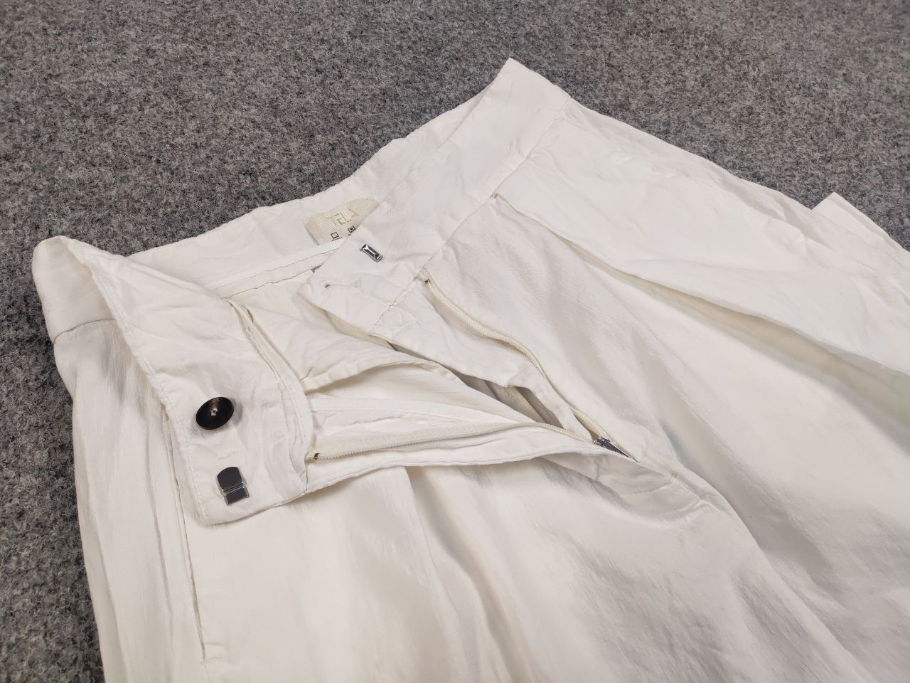Other Tela Design Regular White Linen blend Solid Trouser Pants Size 30" / US 8 / IT 44 - 11 Thumbnail