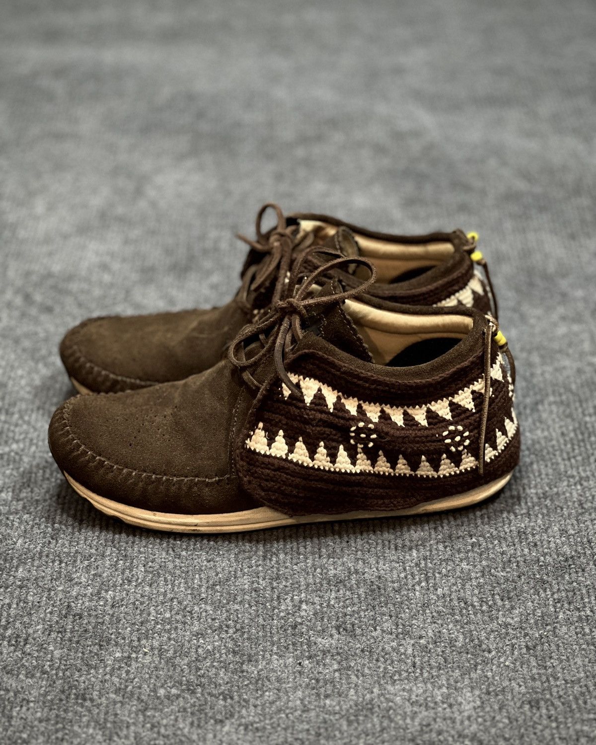 Visvim VISVIM FBT SS04 CROCHET BROWN SUEDE BEADED SNEAKERS Size US 8.5 / EU 41-42 - 6 Thumbnail
