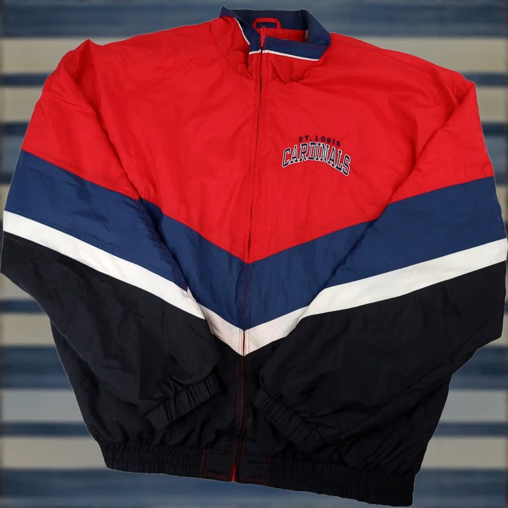 Starter VINTAGE Starter Saint Louis Cardinals Windbreaker Jacket Mens XXL Red Size US XXL / EU 58 / 5 - 1 Thumbnail
