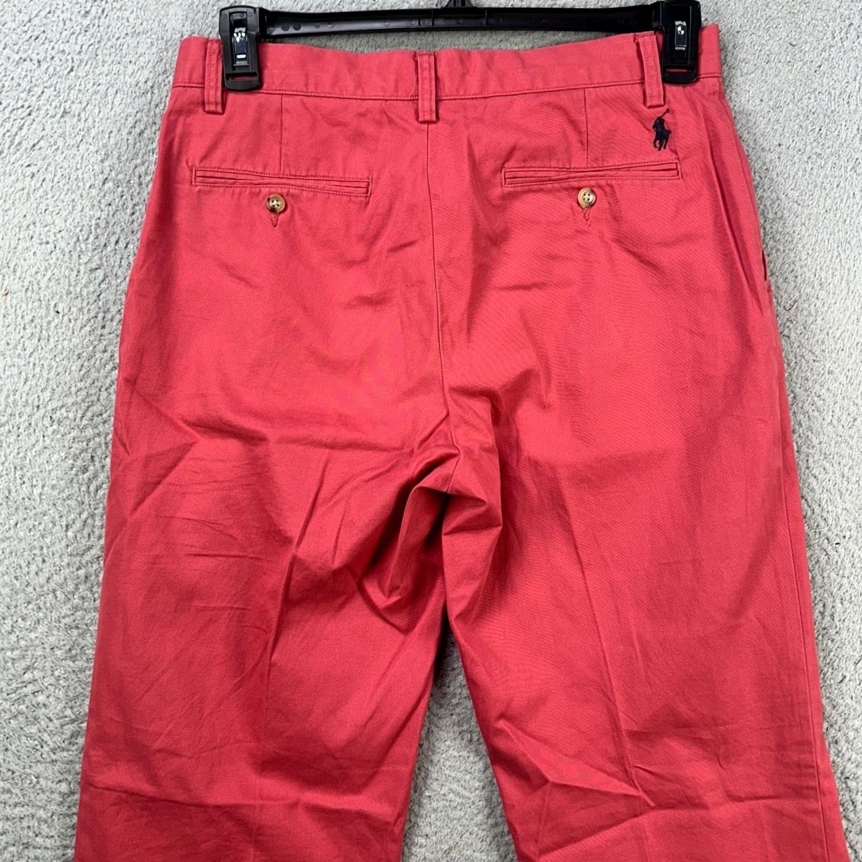 Polo Ralph Lauren Polo Ralph Lauren Pants Khaki Men 32X32 Pink Flat Front Straight Leg Pony Cotton Knit Casual Size US XS / EU 42 / 0 - 2 Thumbnail
