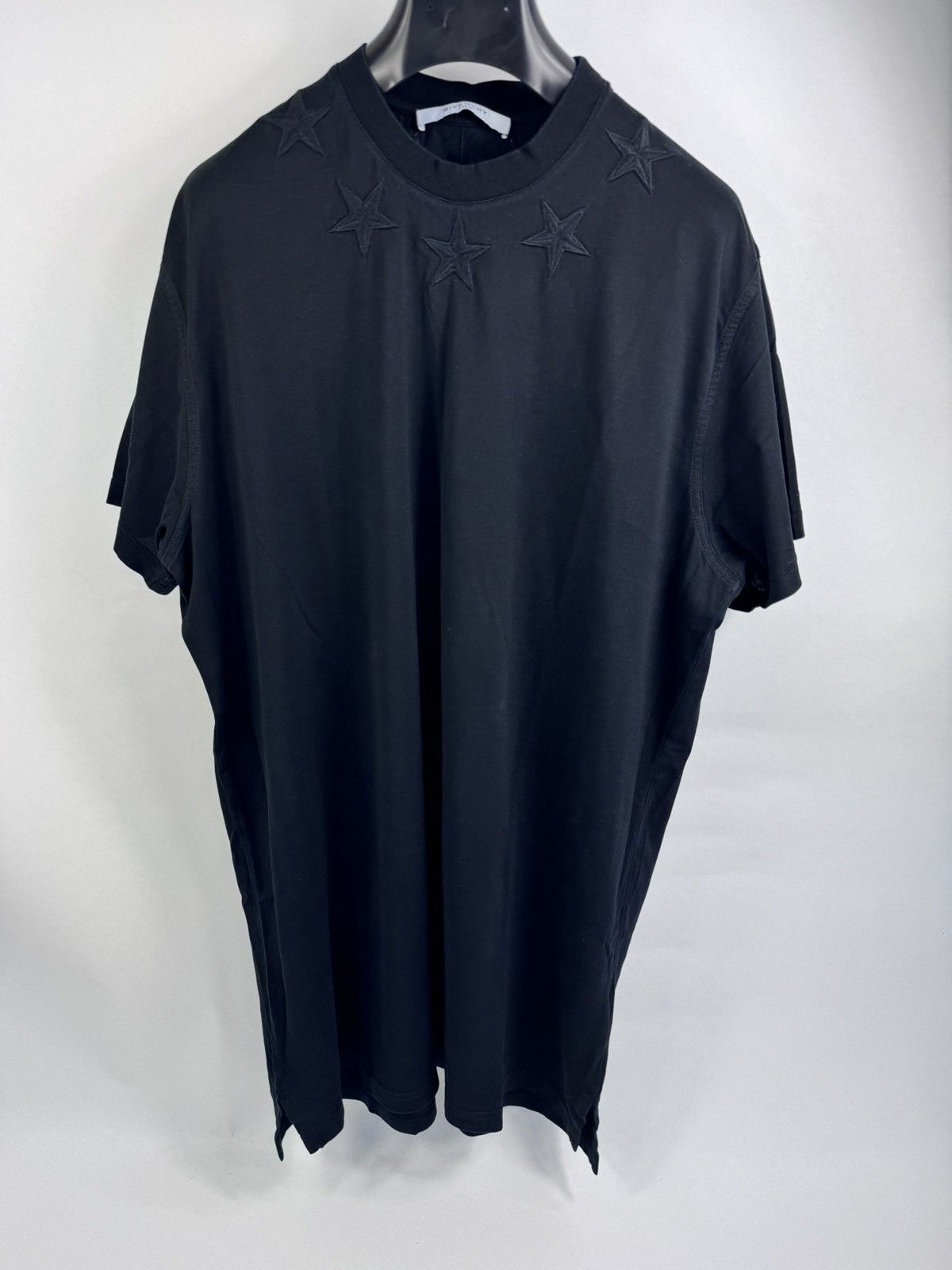 image of Givenchy x Riccardo Tisci Star Patch Short Oversized Sleeve T-Shirt in Black, Men's (Size XL)