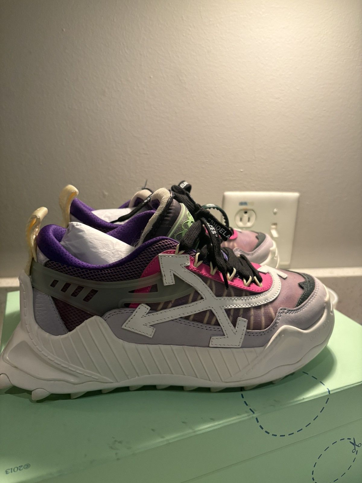 Off-White Odsy 1000 purple white Size US 8 / IT 38 - 1 Thumbnail