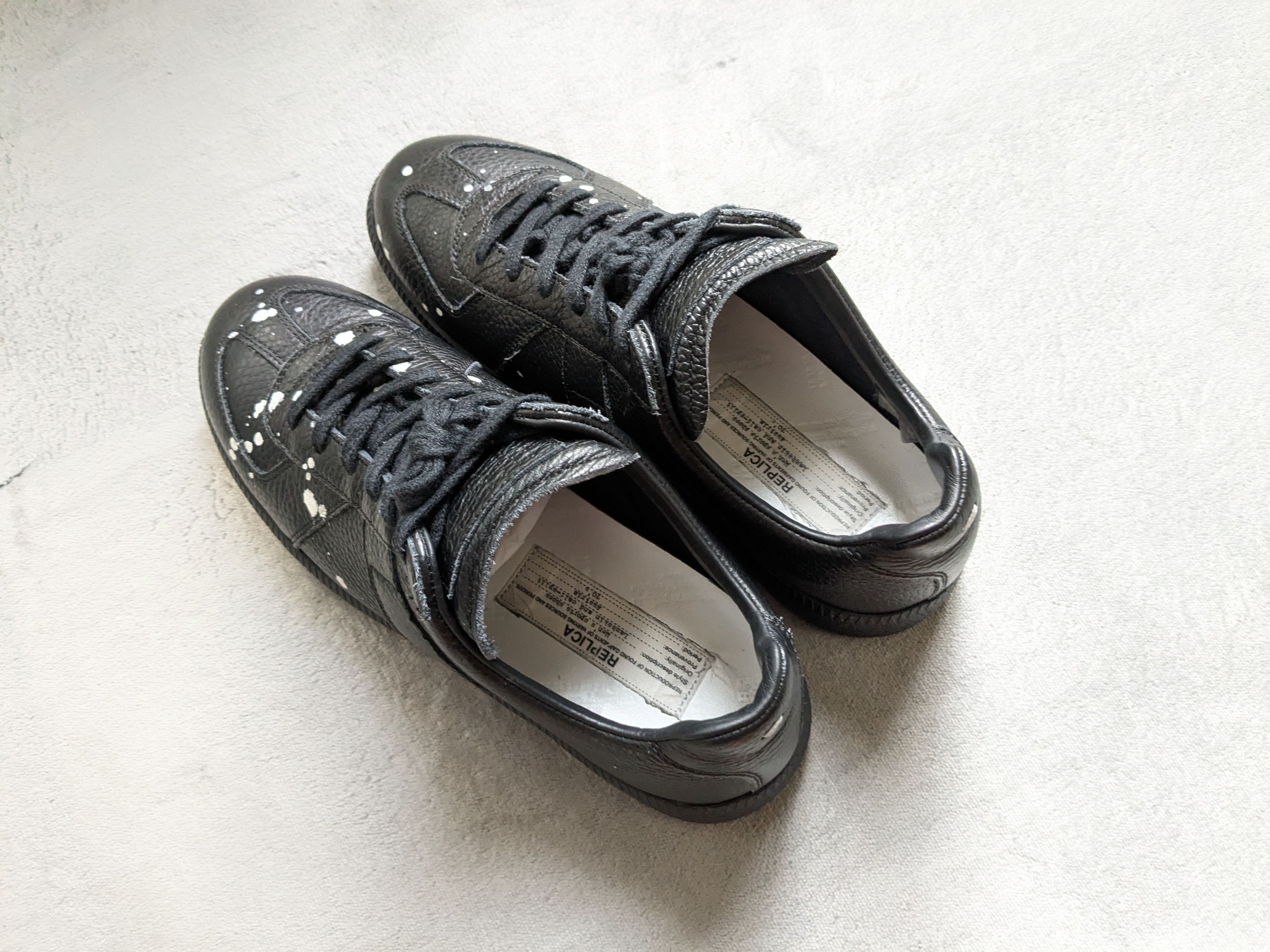 Maison Margiela Maison Margiela Replica GAT Black 7 40 Paint Splatter White Size US 7 / EU 40 - 17 Thumbnail