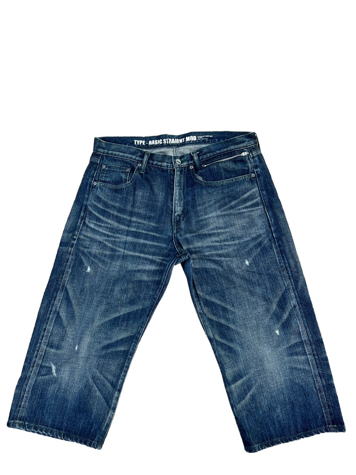 Neighborhood Neighborhood Japan Ripped Selvedge Denim Cropped Pant Size US 34 / EU 50 - 1 Thumbnail