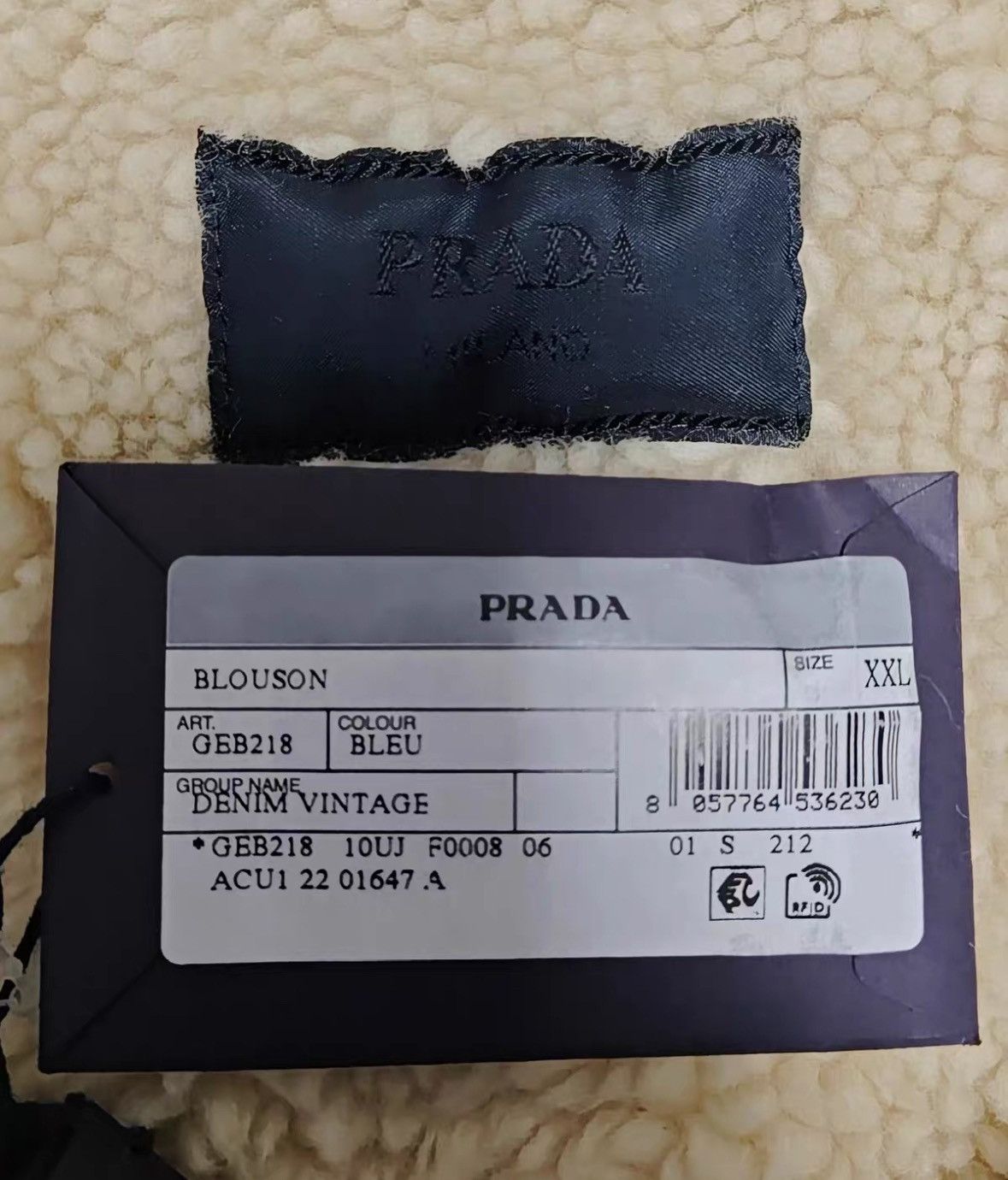 Prada Prada Denim Jacket with Shearling Collar -2505 Size US XXL / EU 58 / 5 - 4 Thumbnail