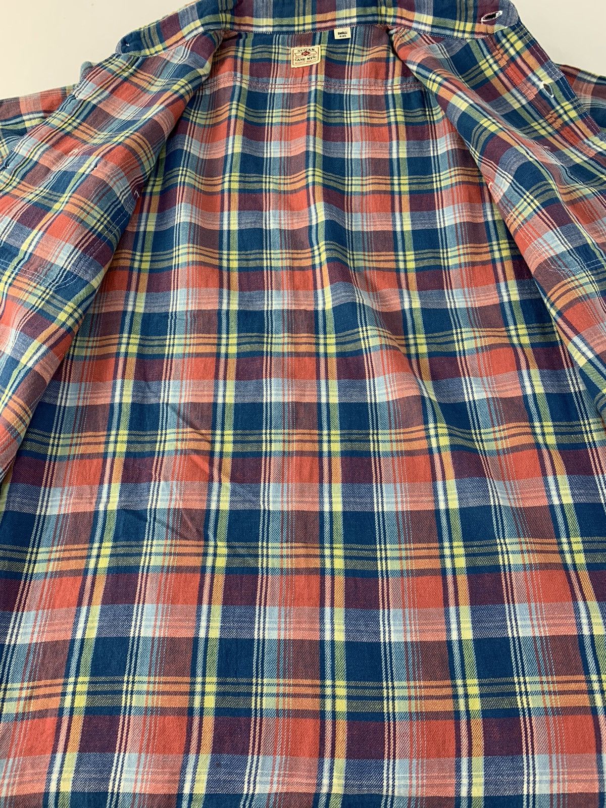 Sugar Cane × Sun Surf × Toyo Enterprises Vintage Sugar Cane Japan Plaid Check Flannel Double Pocket Size US S / EU 44-46 / 1 - 5 Thumbnail
