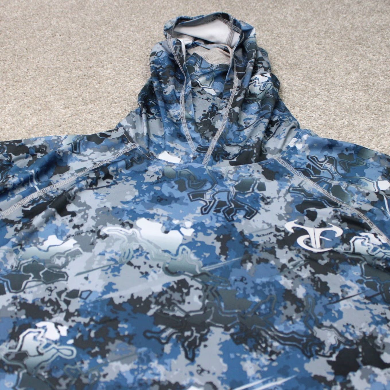 Vintage True Timber Hoodie Mens XL Blue Camo Ragewater Pullover Hooded Shirt Long Sleeve Camouflage Fish Style 90s (if applicable) Mens Size US XL / EU 56 / 4 - 4 Thumbnail