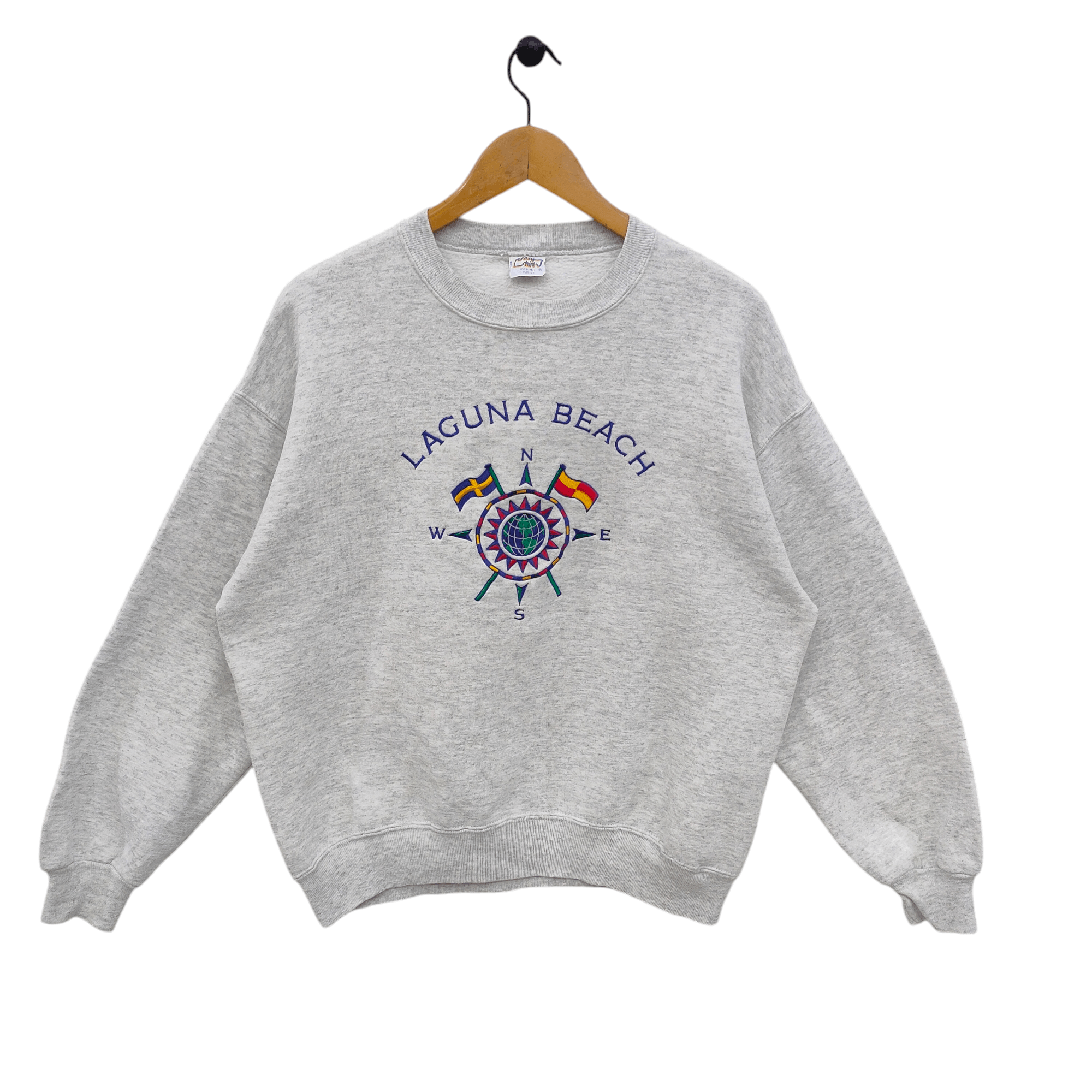Vintage Laguna Beach Sweatshirt ,Nautical Compass Graphic Size US L / EU 52-54 / 3 - 1 Thumbnail