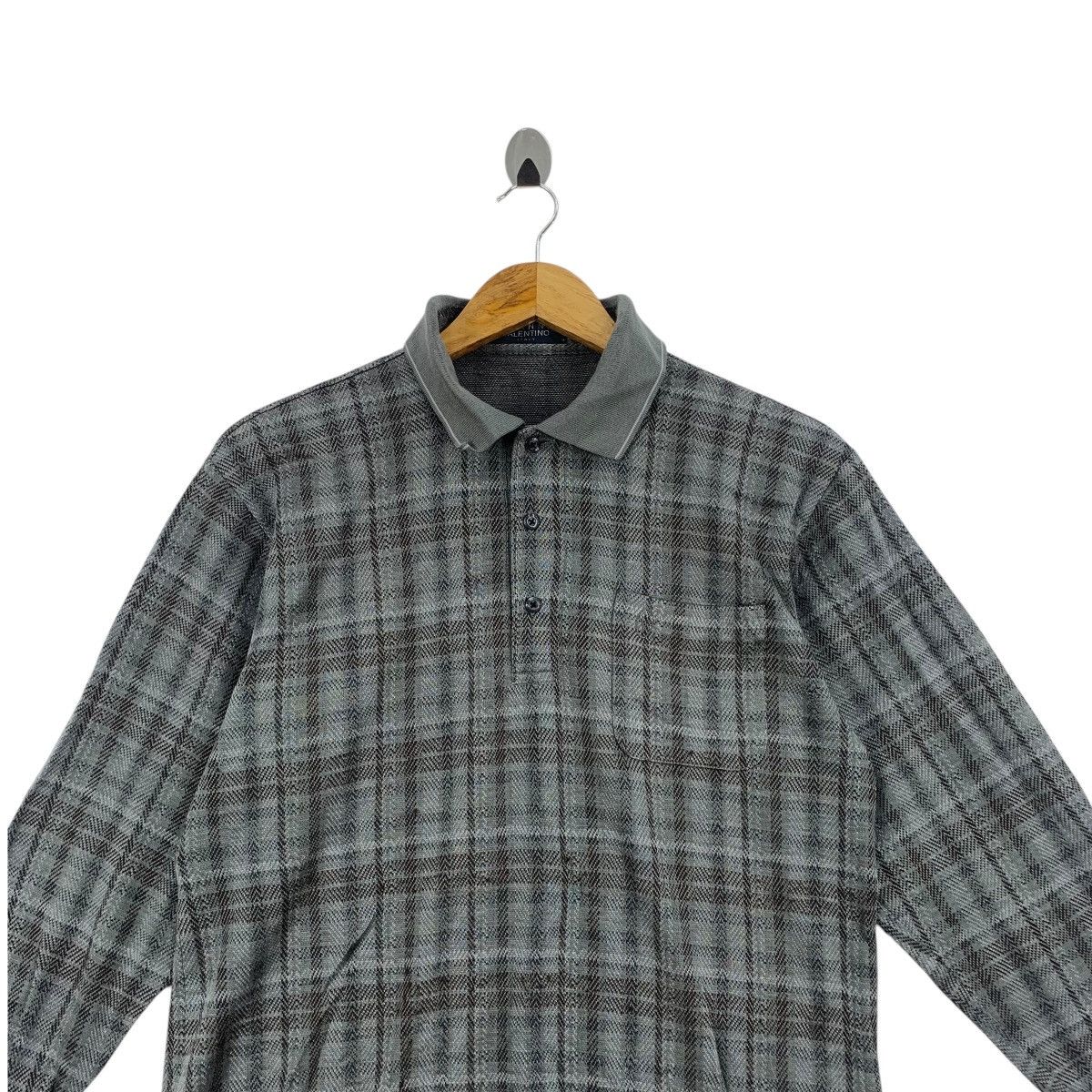 Valentino Vintage GIANNI VALENTINO ITALY Nova Checks Polo Tee Shirt Size US M / EU 48-50 / 2 - 2 Thumbnail