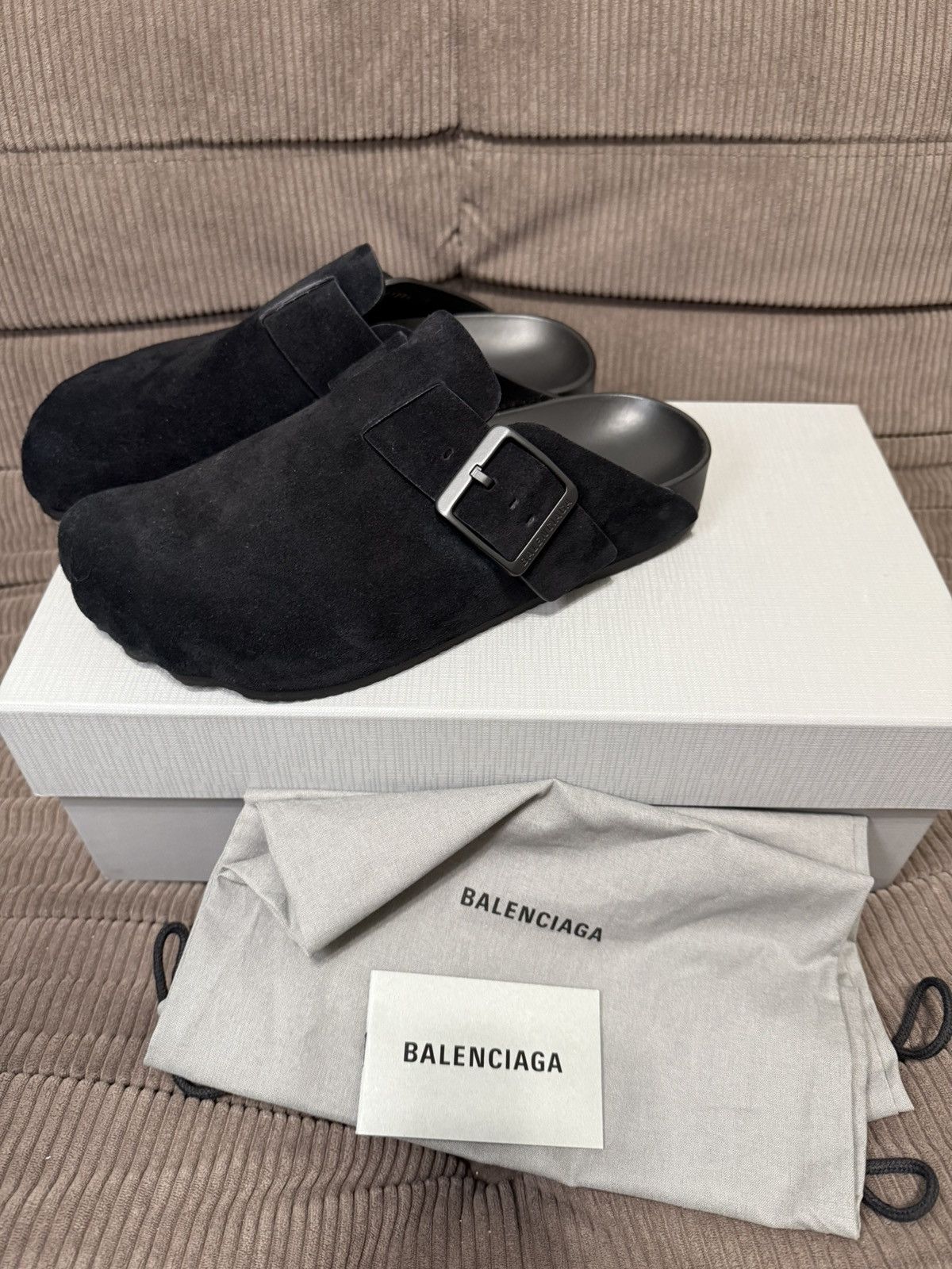 Balenciaga Balenciaga Suede Sunday Mules Size US 9 / IT 39 - 9 Thumbnail