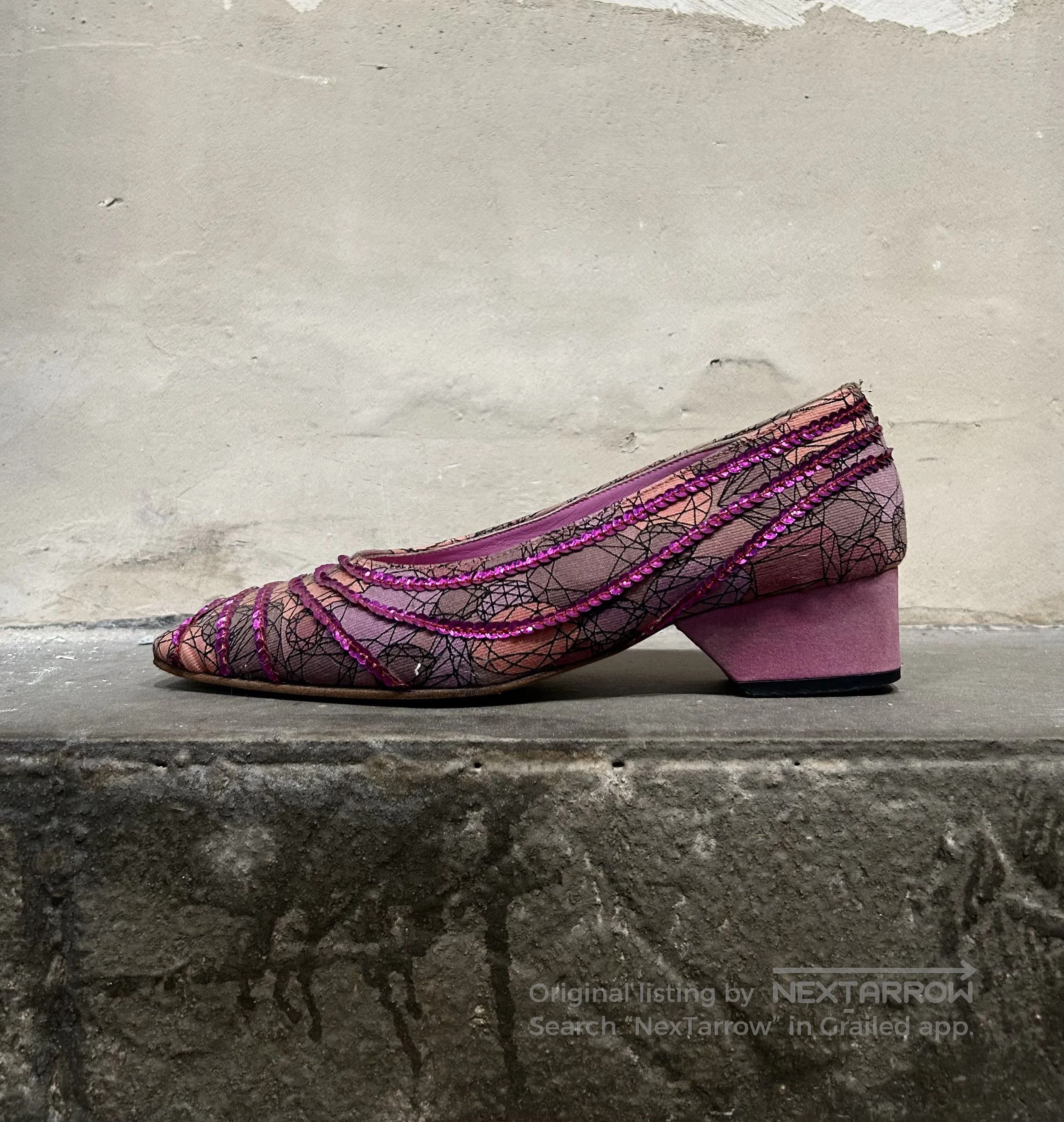 Undercover UNDERCOVER Spider Web Sequin Square Toe Flats. Size US 6 / IT 36 - 6 Thumbnail