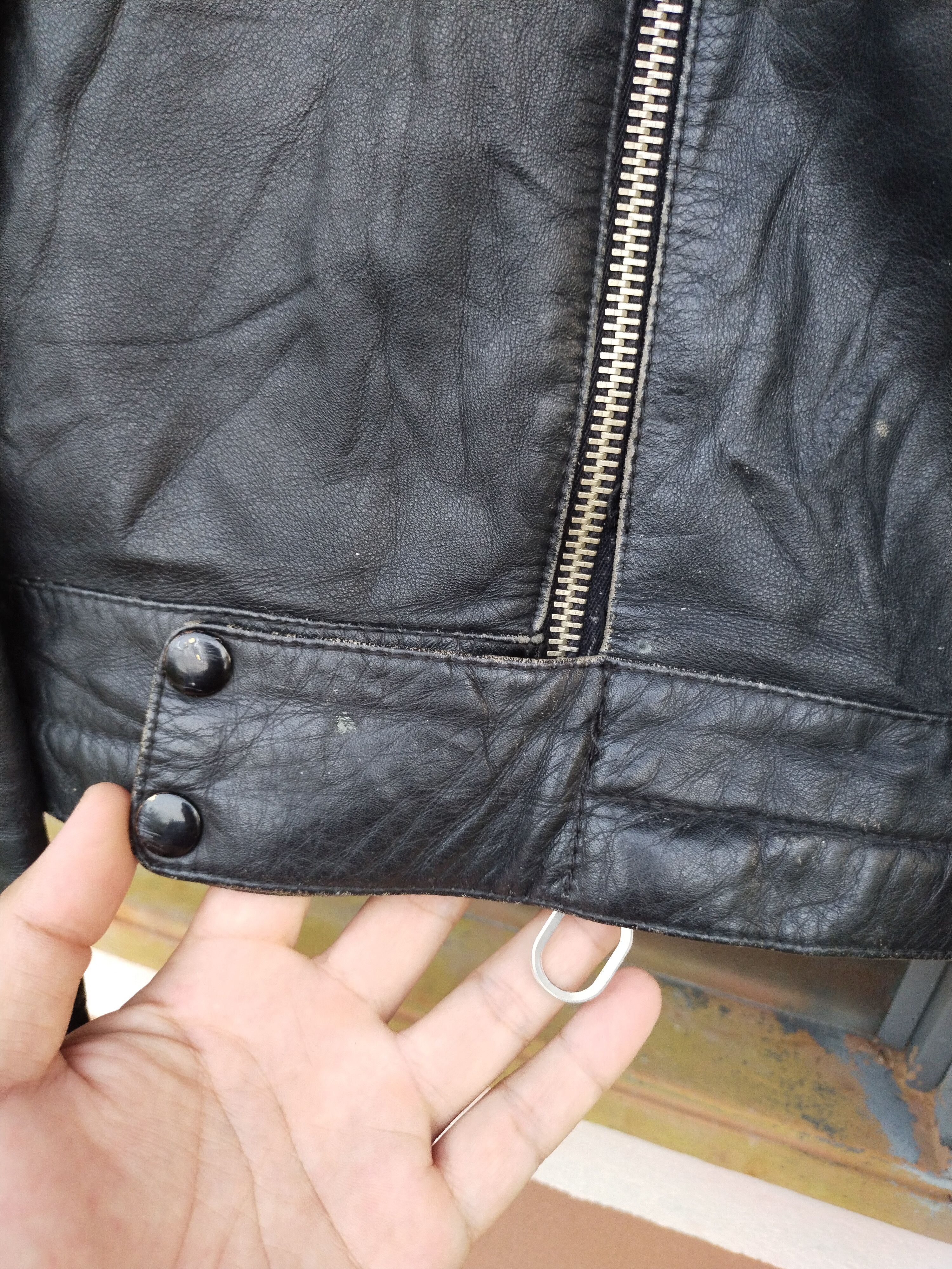 Leather Crazy Vtg Harro Kombi Biker Germany Leather Jacket Schott Size US S / EU 44-46 / 1 - 6 Thumbnail