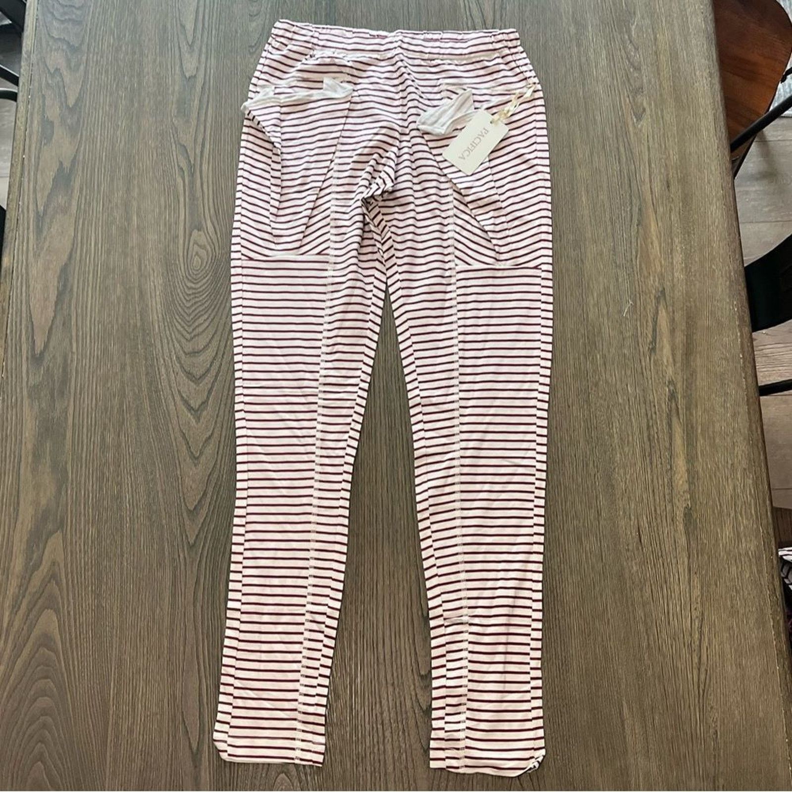 Vintage NWT Pacifica by Pacific Wine Stripe 100% Cotton Pants Size S Size 26" / US 2 / IT 38 - 1 Thumbnail