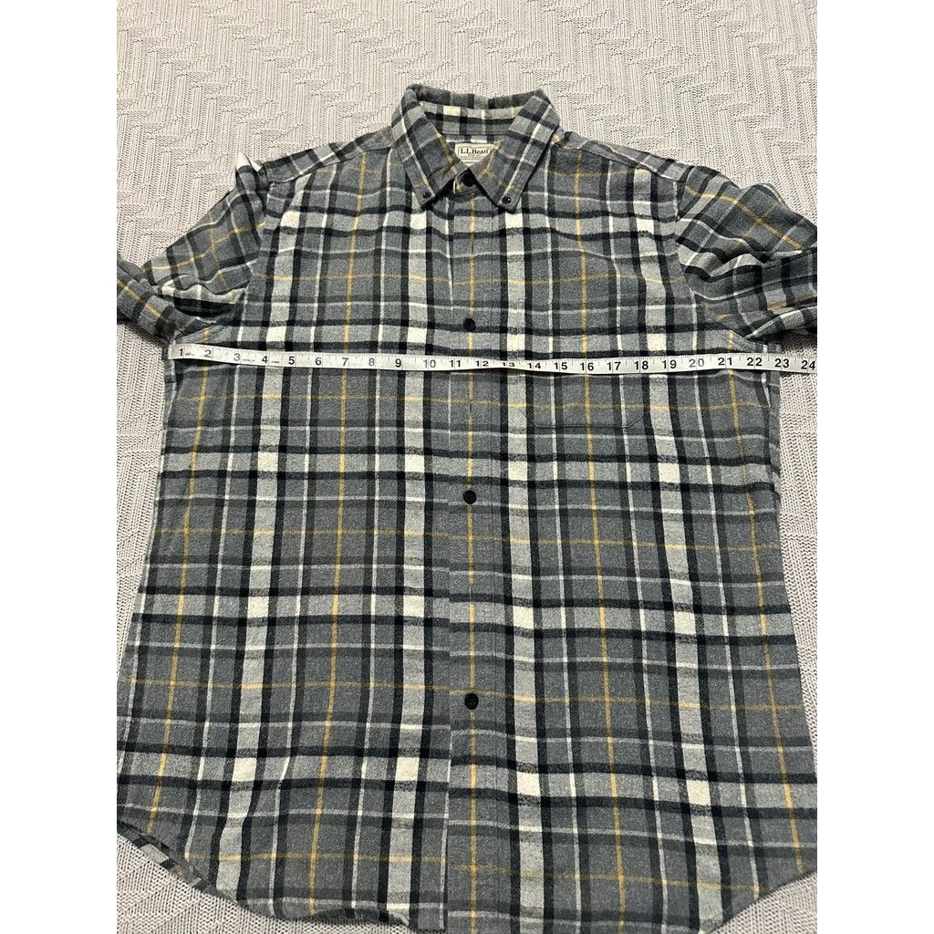 L.L. Bean LL Bean gray plaid flannel traditional fit button down Size US M / EU 48-50 / 2 - 6 Thumbnail