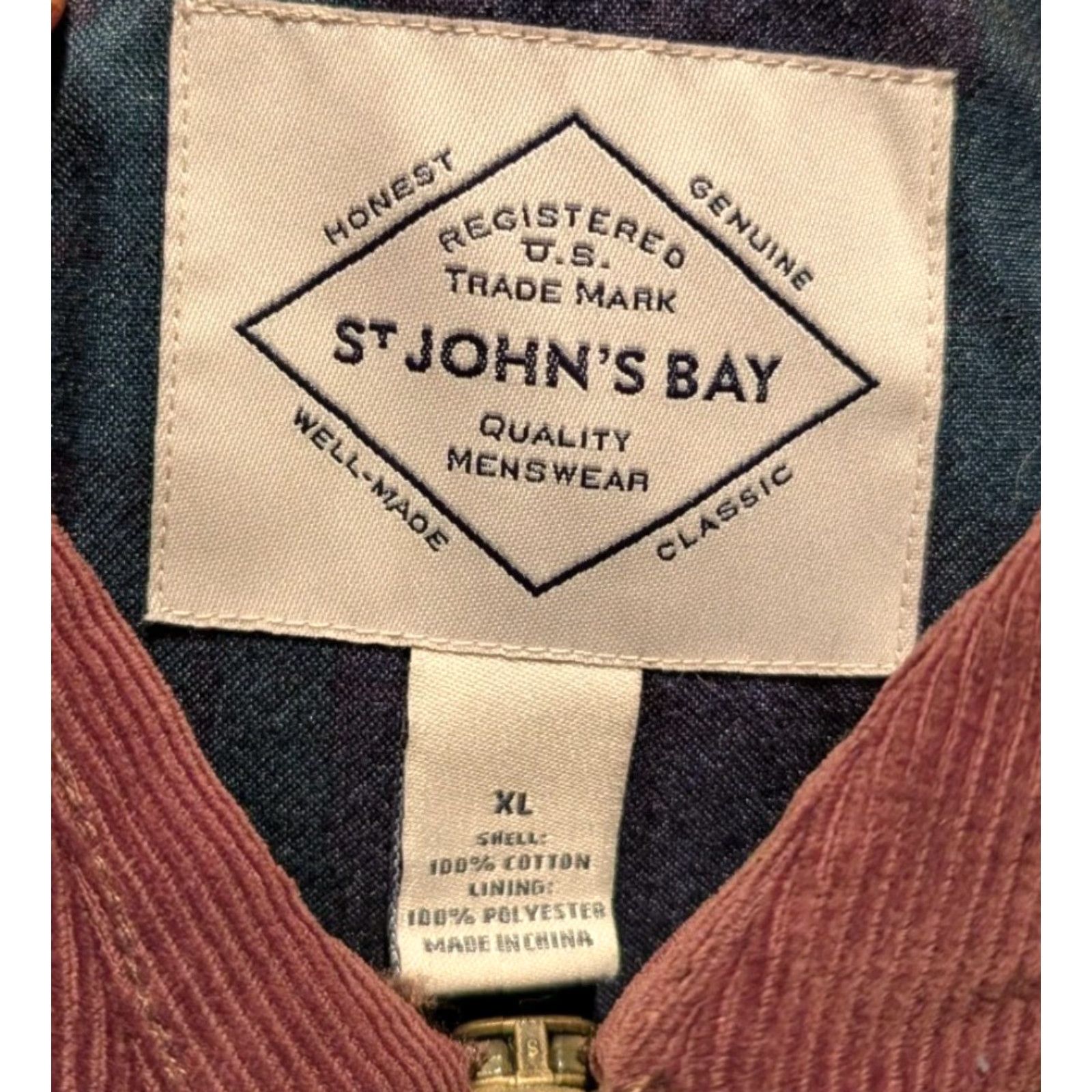 Vintage St Johns Bay Chore Jacket Mens XL Khaki Canvas Lined Workwear Barn Coat Size US XL / EU 56 / 4 - 7 Thumbnail