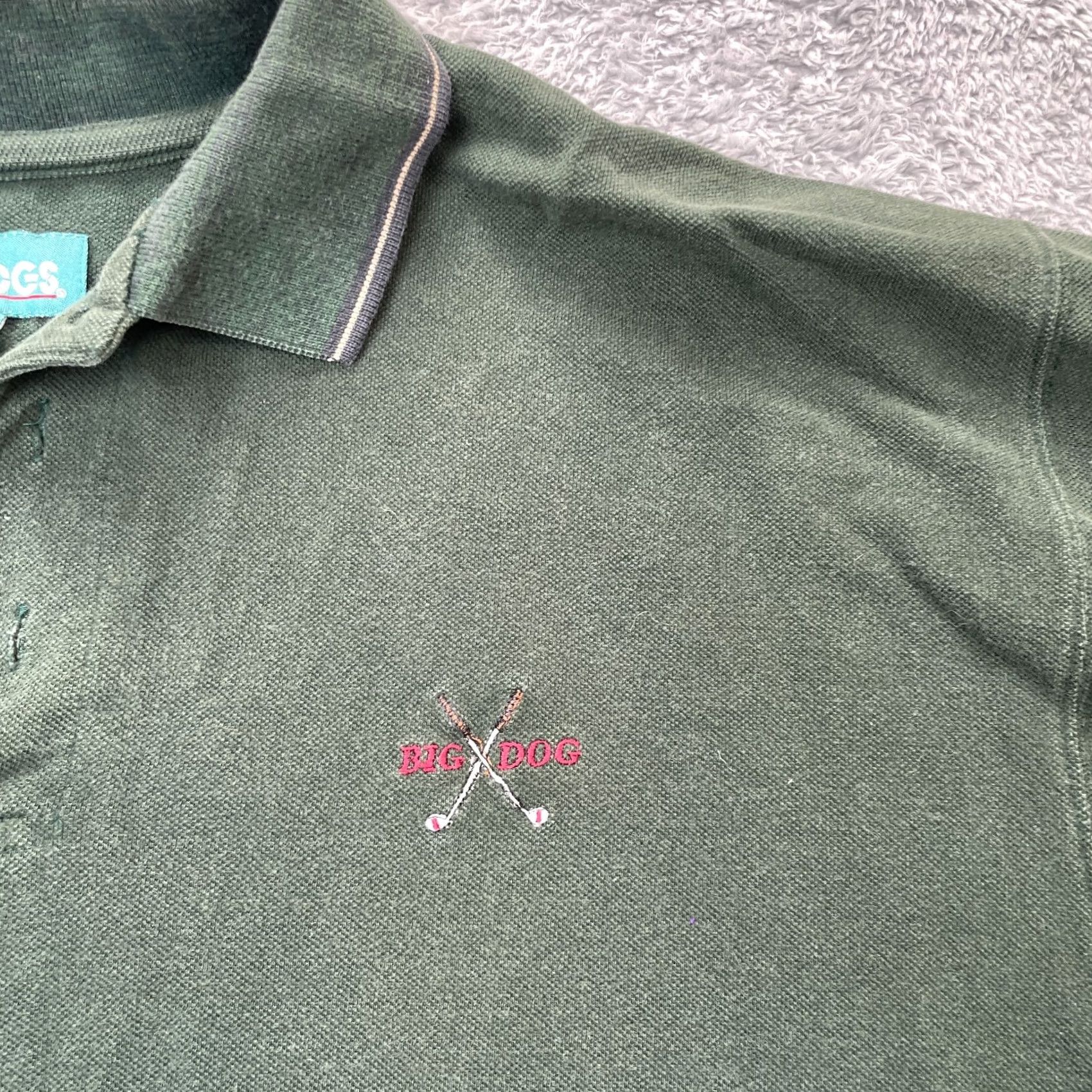 Big Dogs VINTAGE Big Dogs Shirt Mens Large Green Polo Cotton Golf Tennis 90s Preppy Size US L / EU 52-54 / 3 - 4 Thumbnail