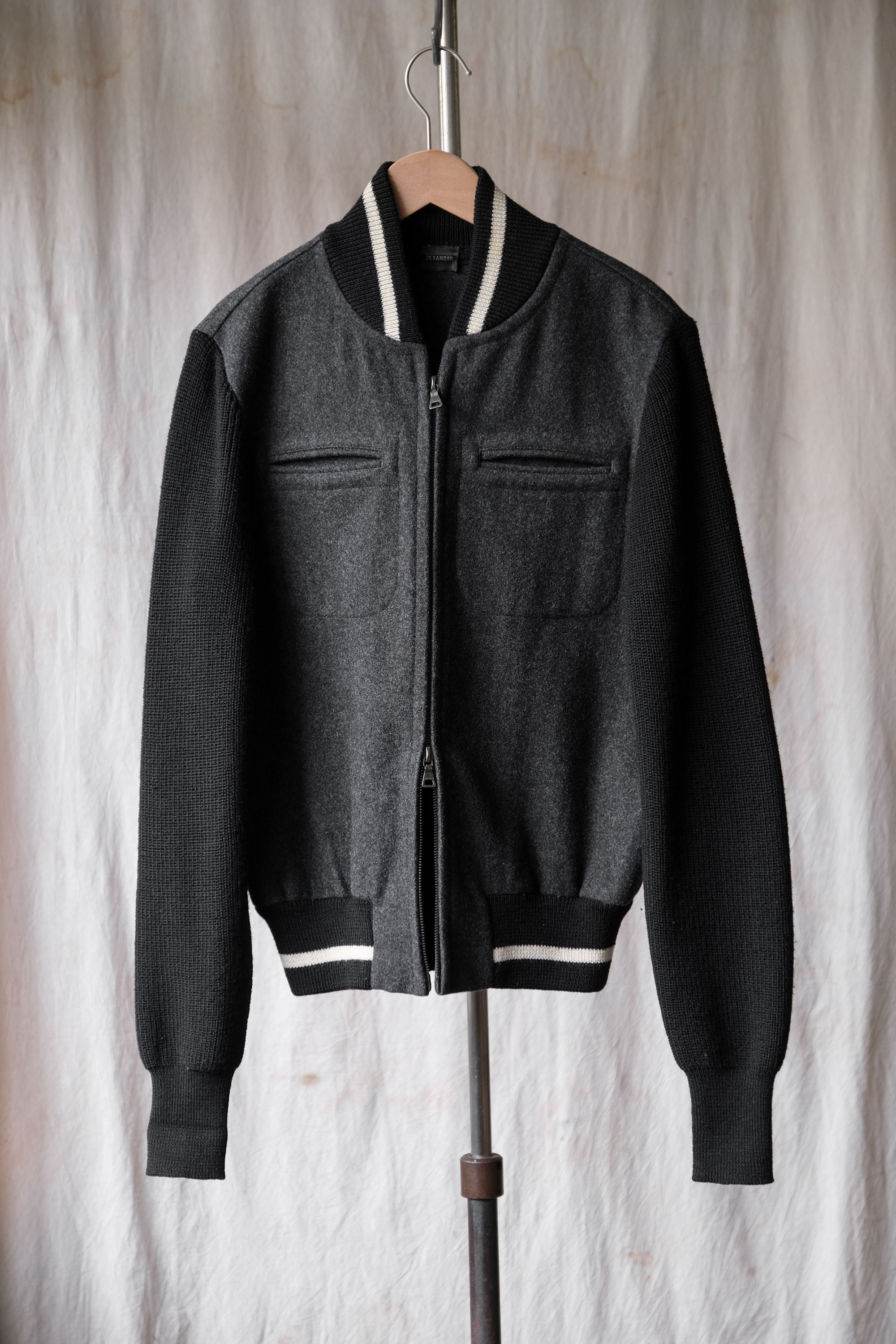 Jil Sander JIL SANDER 2000’s Wool Varsity Jacket riri Zipper Size S / US 4 / IT 40 - 2 Thumbnail